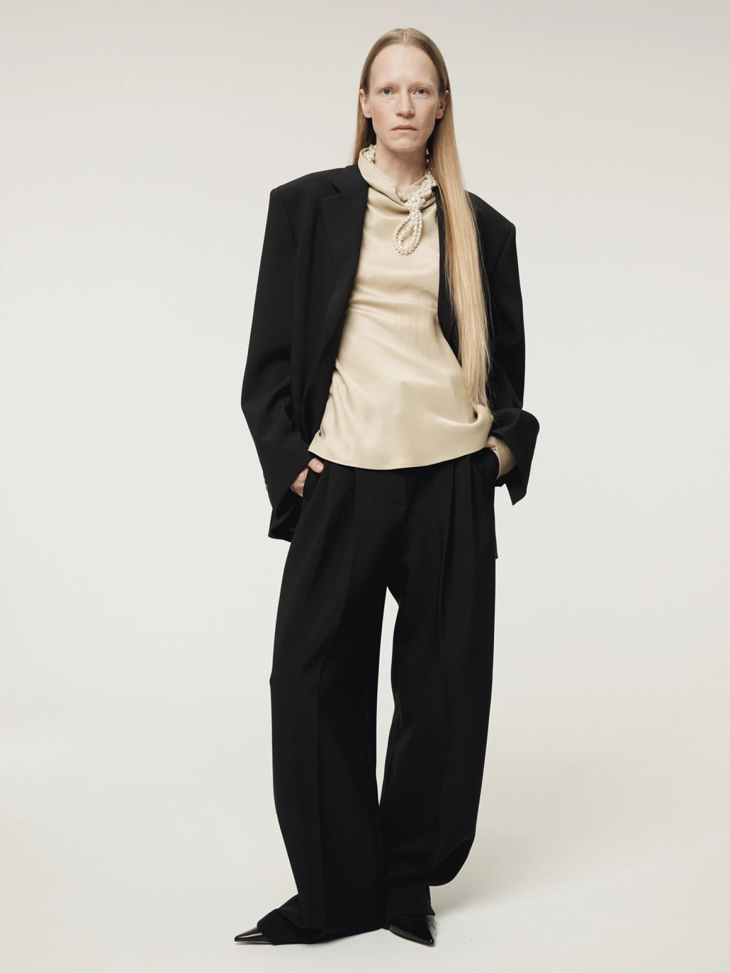 Женские брюки Recto Double Pleated Wide Black