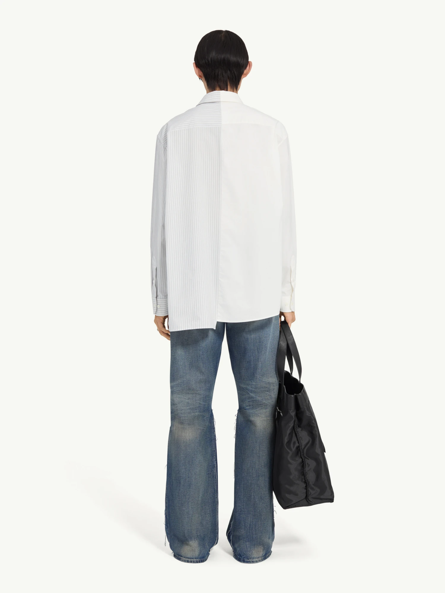 Рубашка MM6 Maison Margiela Stripes Grey White
