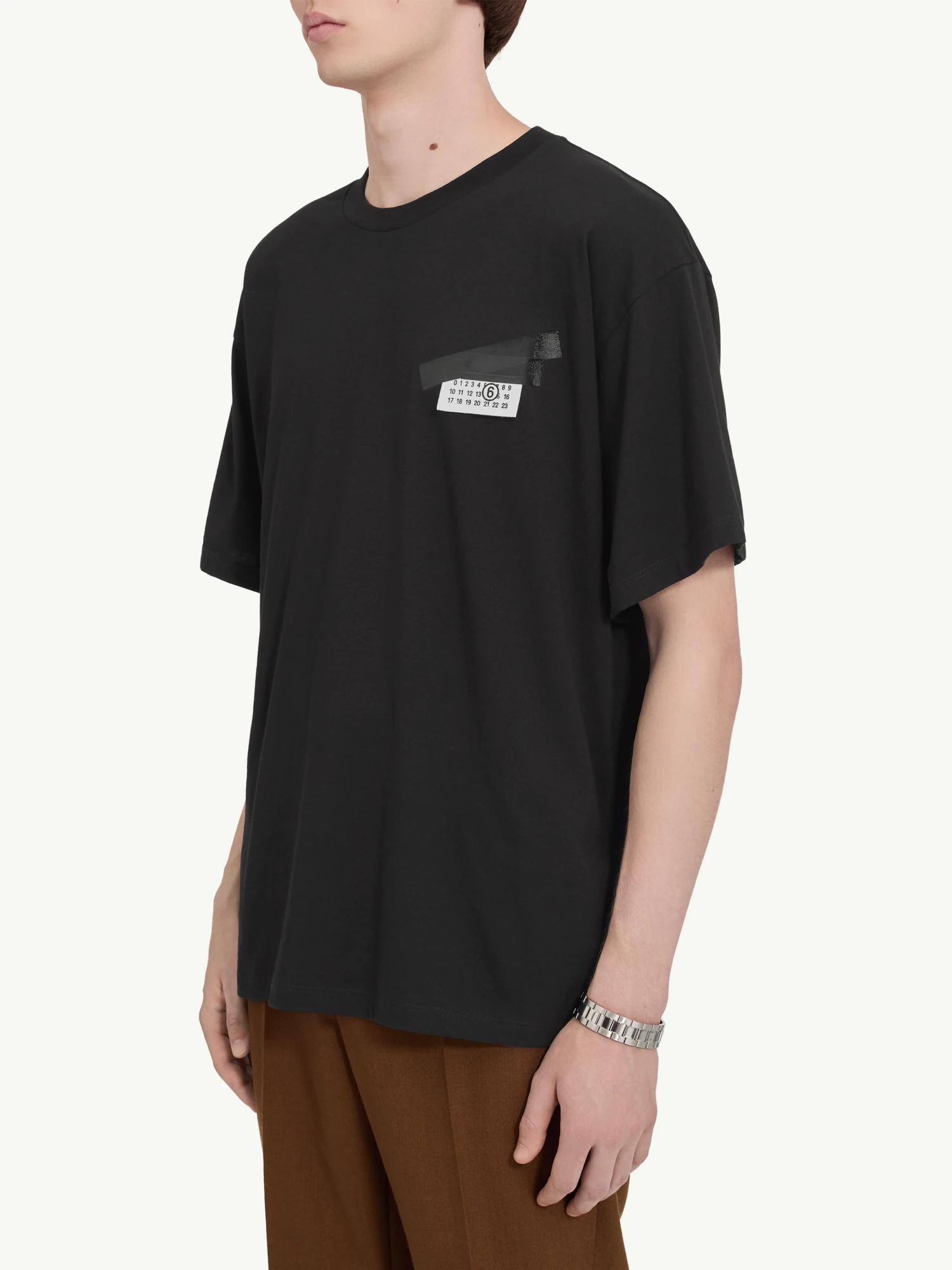 Футболка MM6 Maison Margiela Tape Logo Black