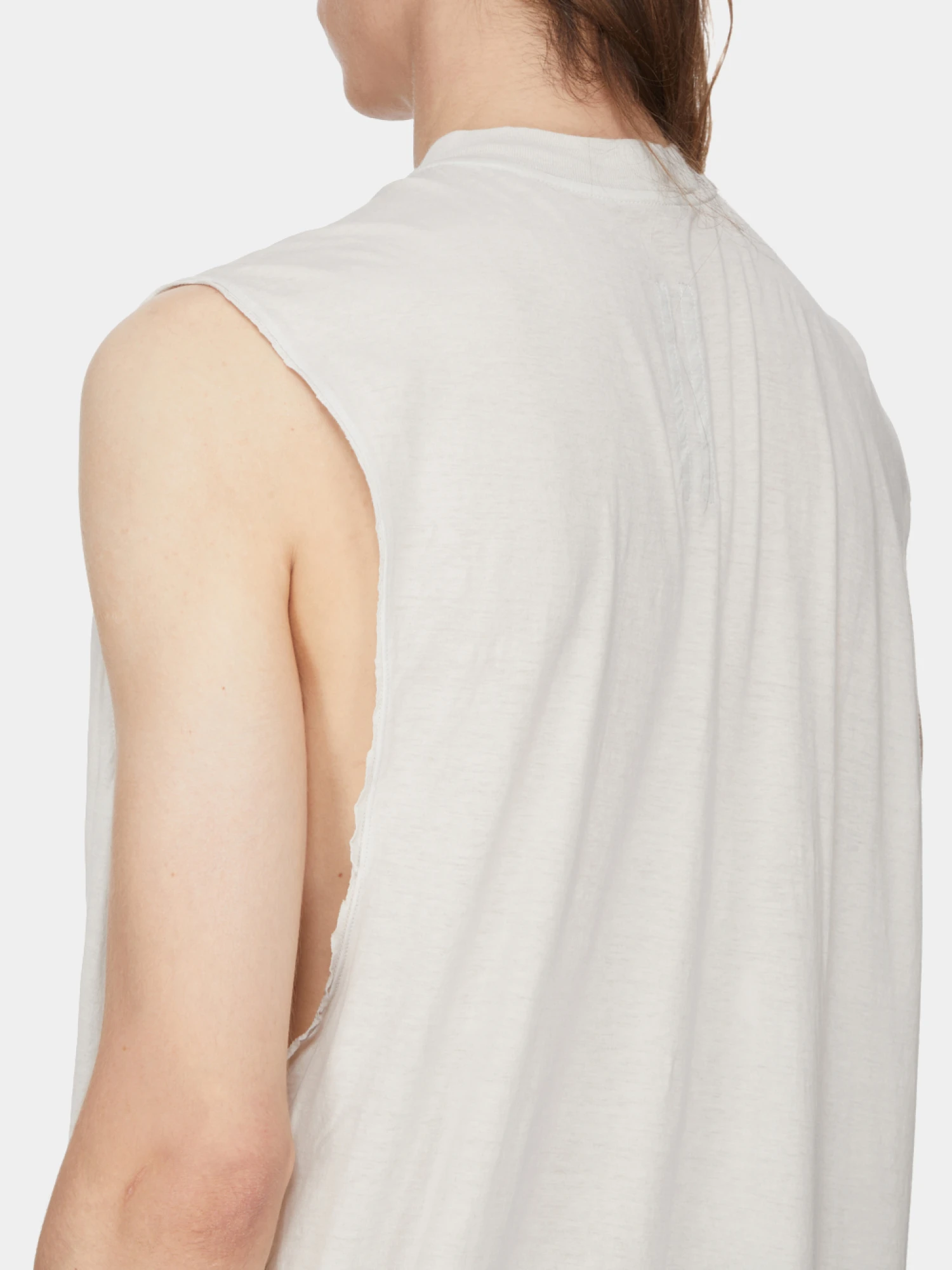 Майка Rick Owens Knit Top Rick S Jumbo SL T Milk Wash/Black