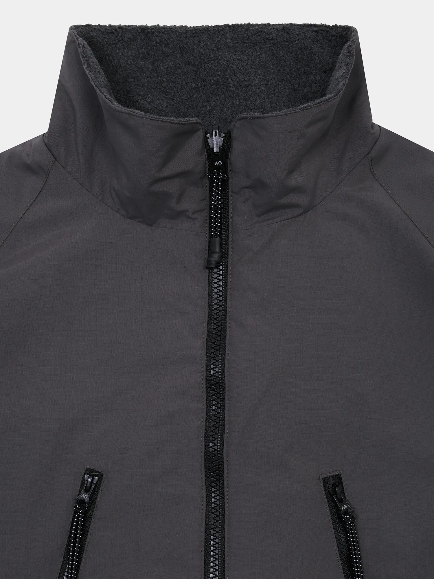 Двусторонняя флисовая куртка ANGLAN Reversible Hiker Charcoal/Grey