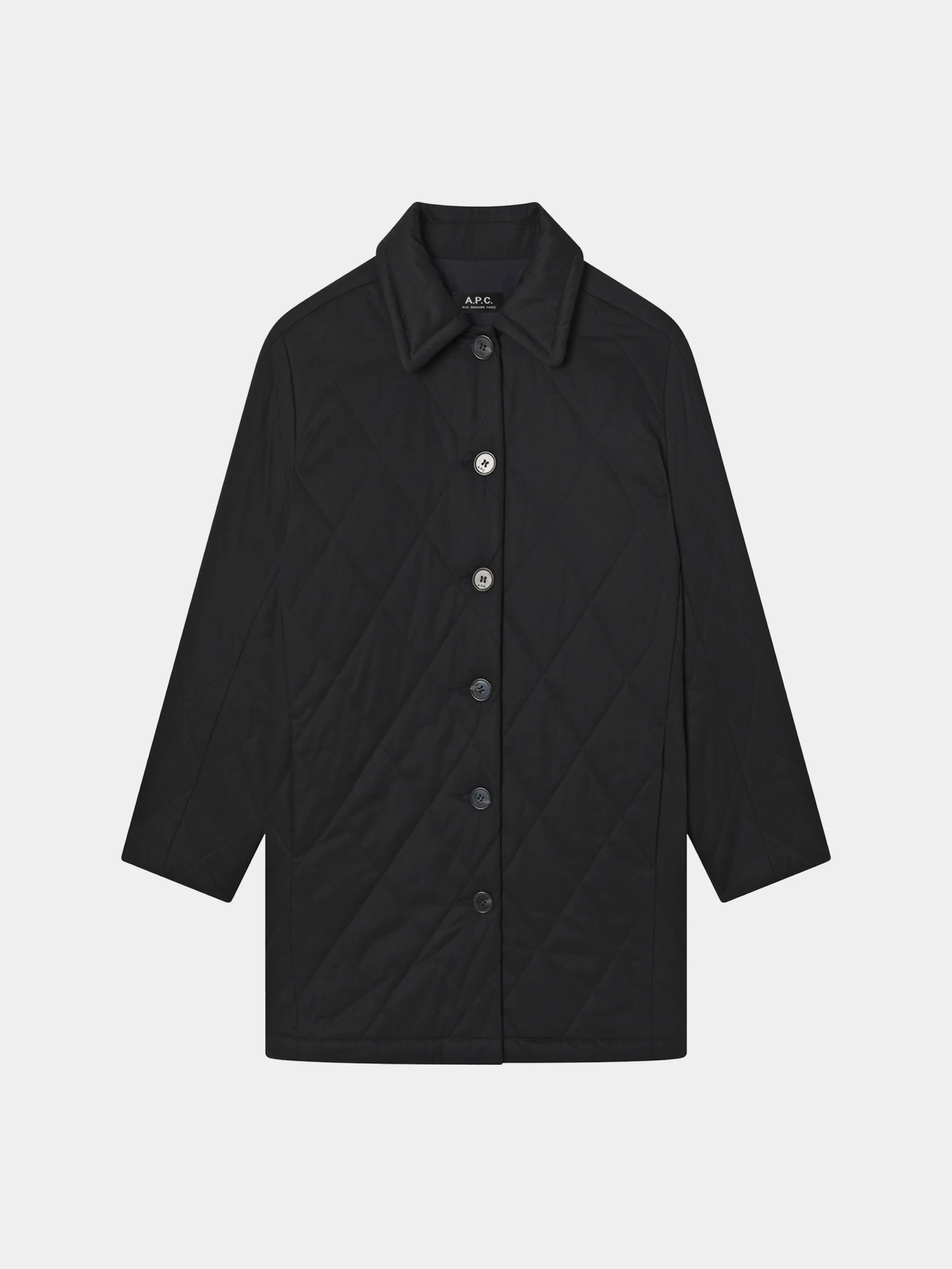 Женское стеганое пальто A.P.C. Malia Coat Noir