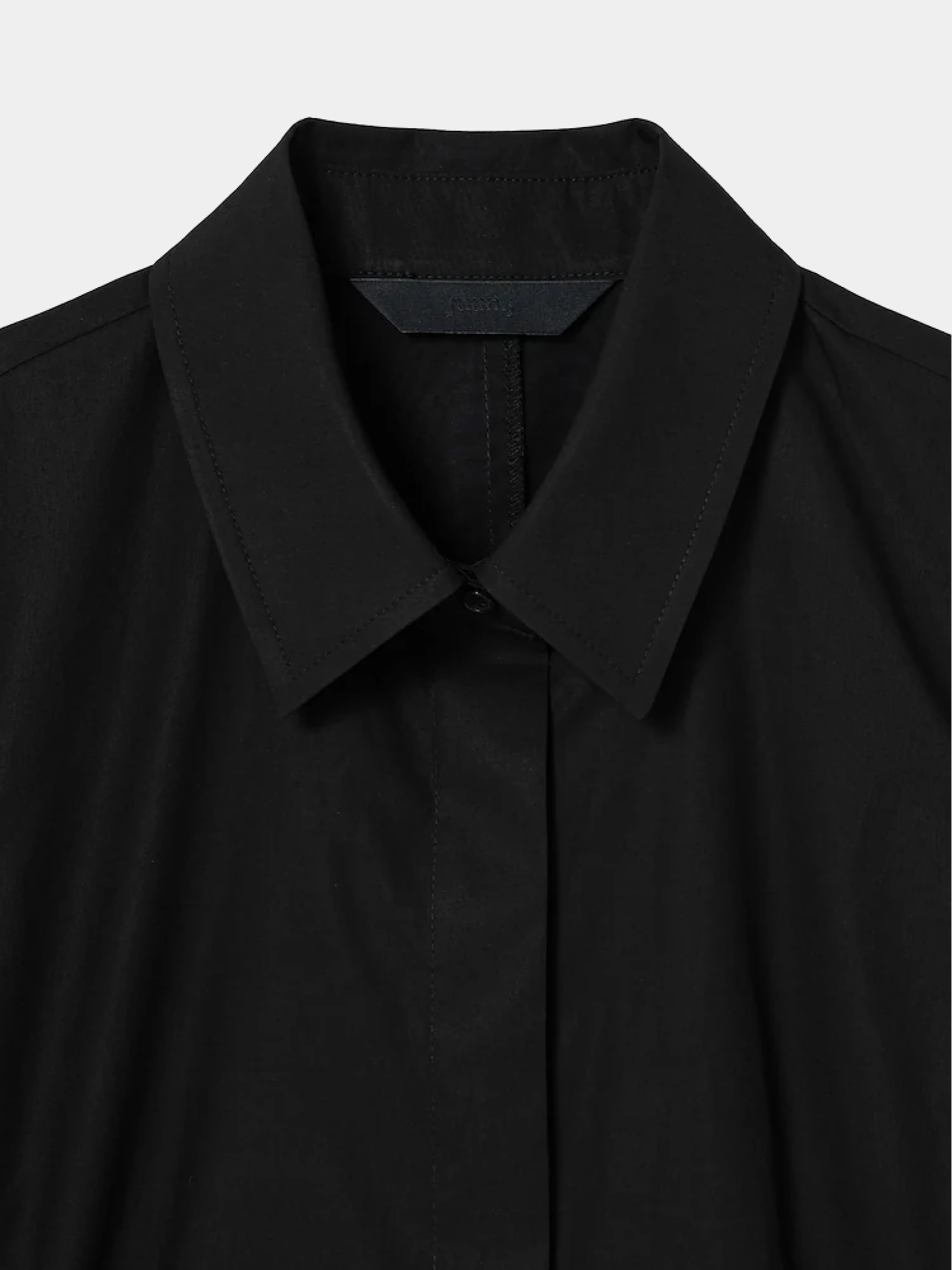 Женская рубашка JUUN.J Volume Sleeve Slim Blouse Black