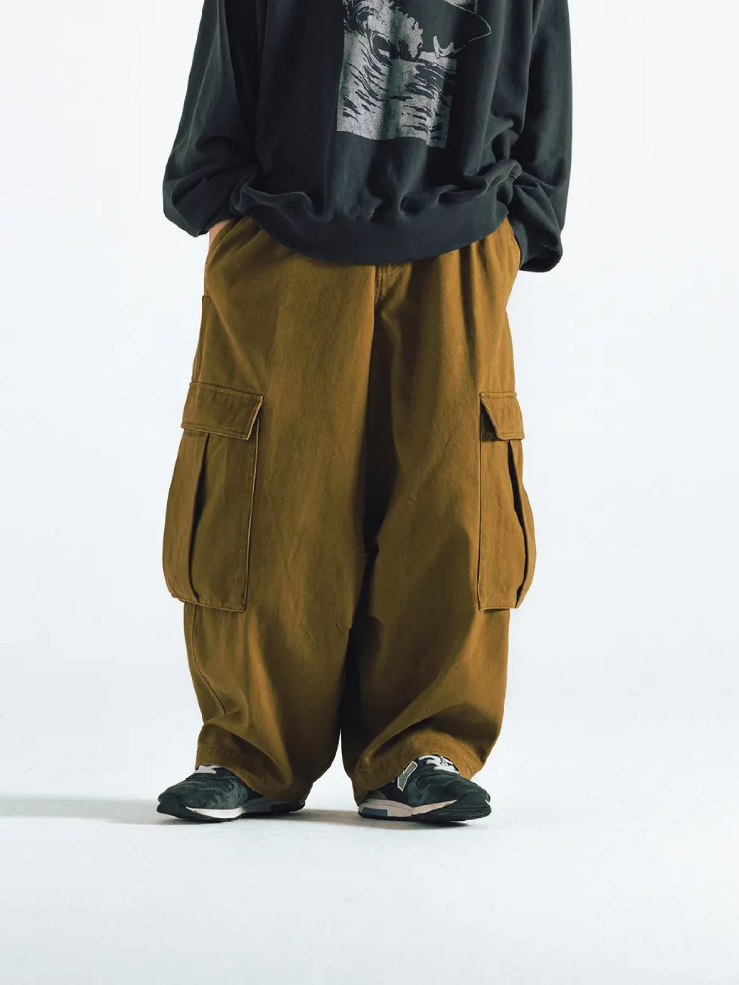Брюки ANGLAN Twill Cargo Balloon Brown