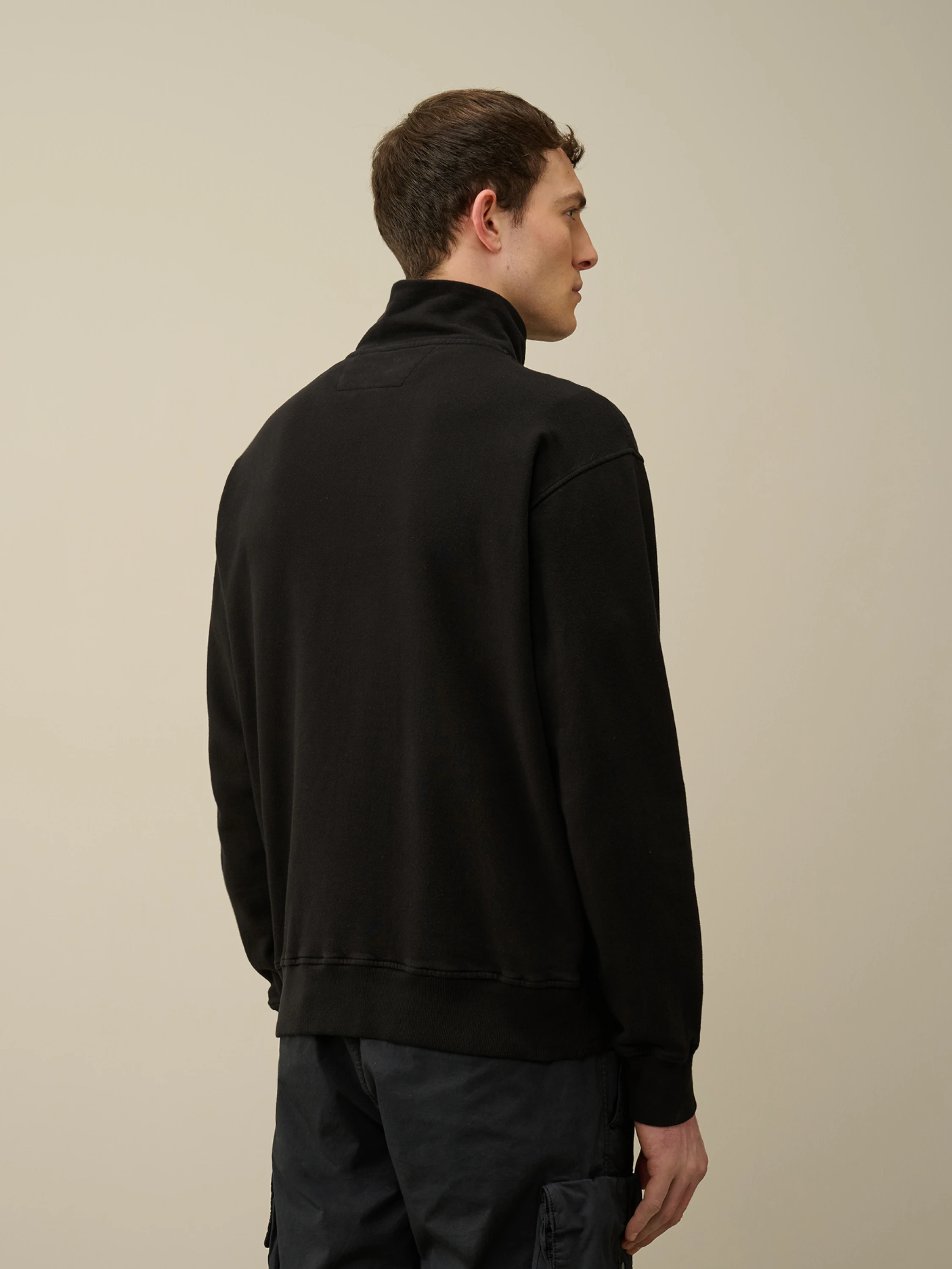 Халф-зип C.P. Company Cotton Fleece Mixed Black