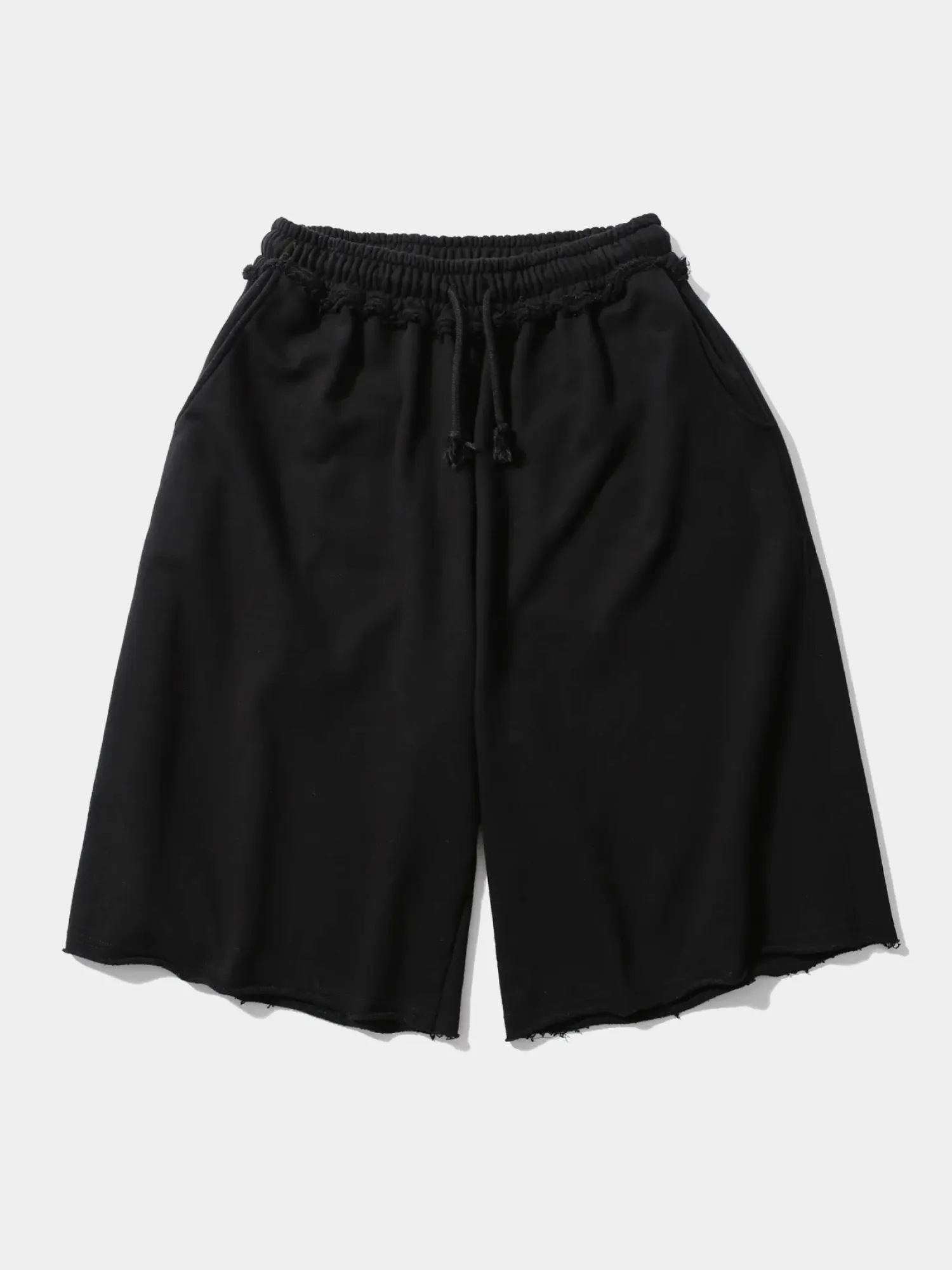 Шорты ANGLAN Raw Edge Sweat Half Pants Black
