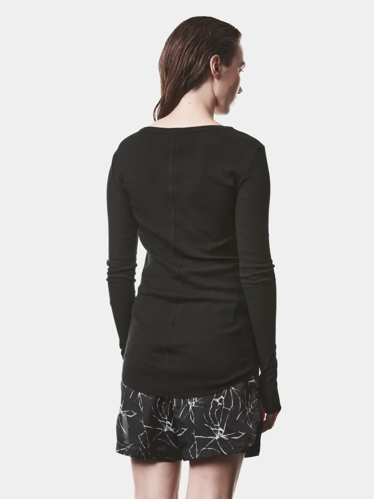 Женский лонгслив thom/krom W TS 615 Black