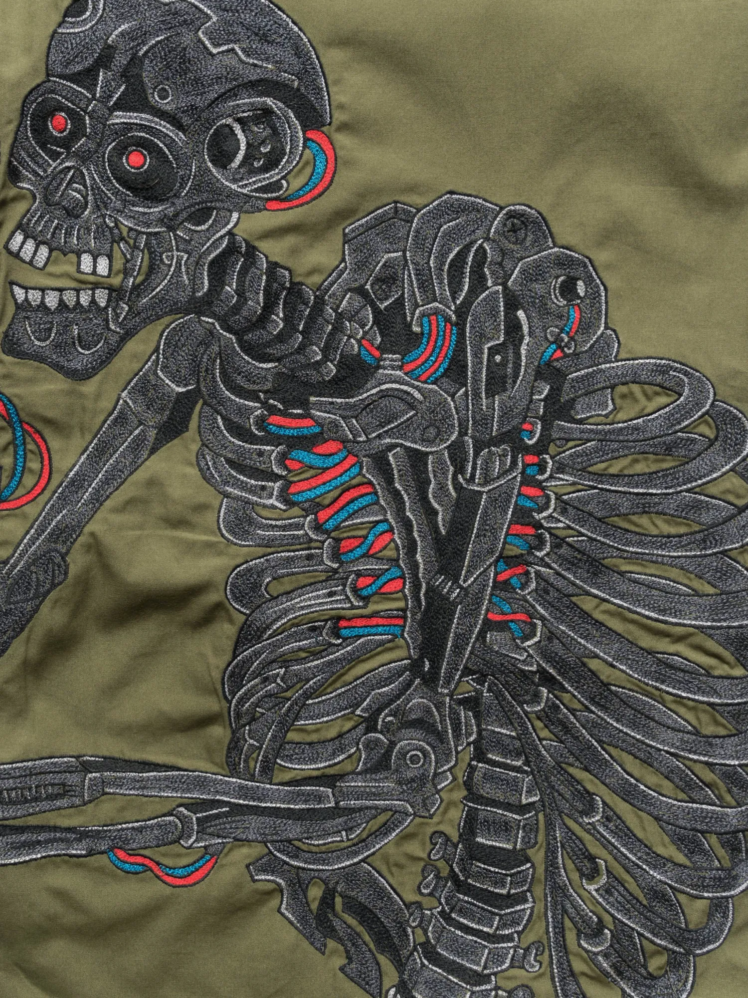 Брюки MAHARISHI 5342 Cyber Skeleton Loose Olive