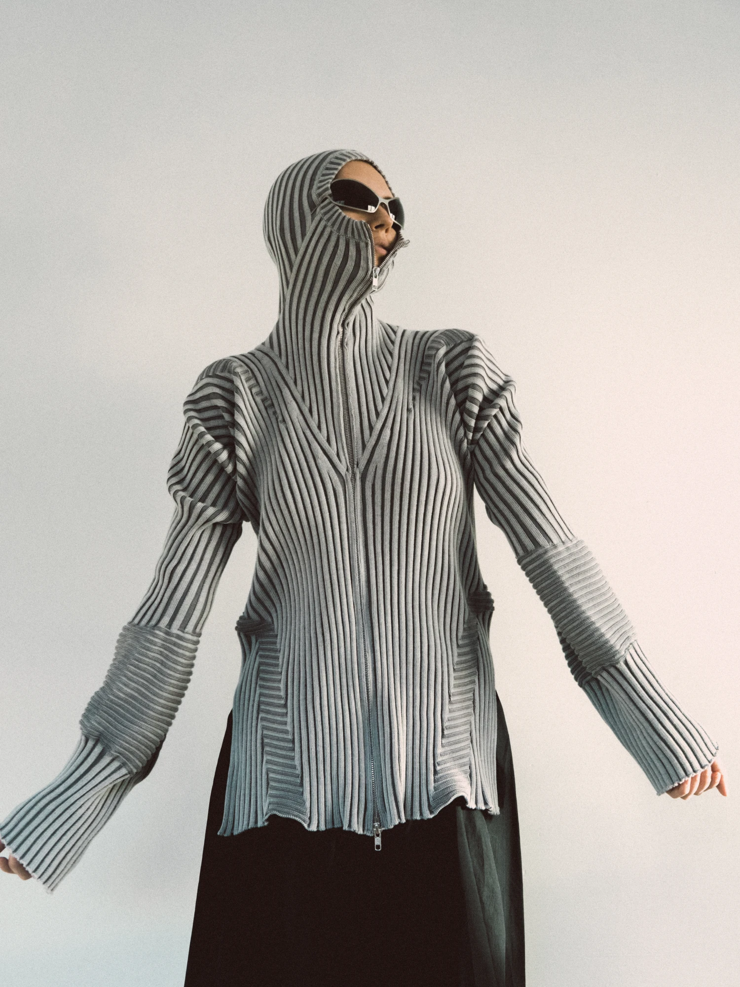 Кардиган LUEDER Healer Knit Zip Jacket Silver Grey