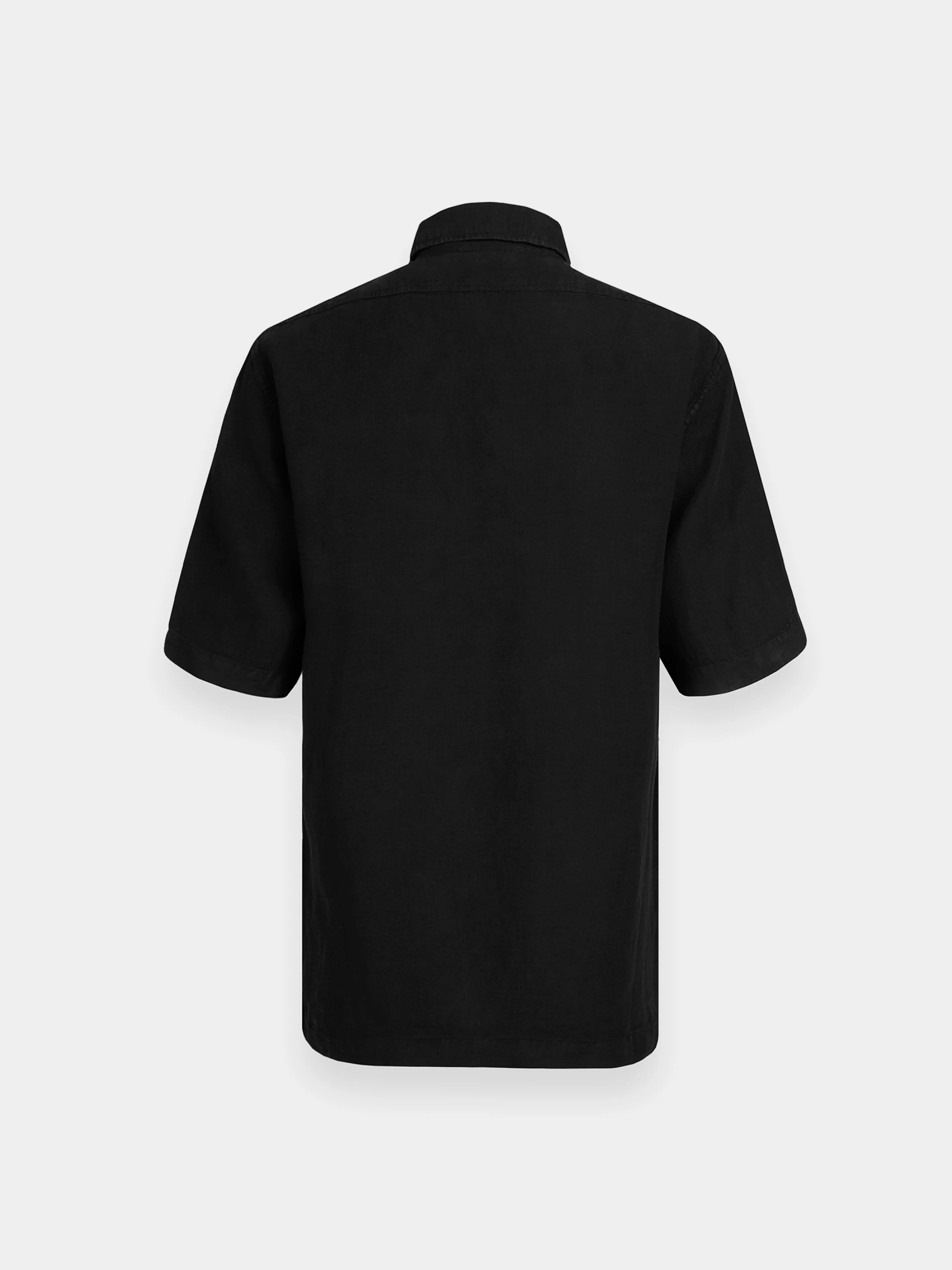 Рубашка C.P. Company Linen Short Sleeved Shirt Black
