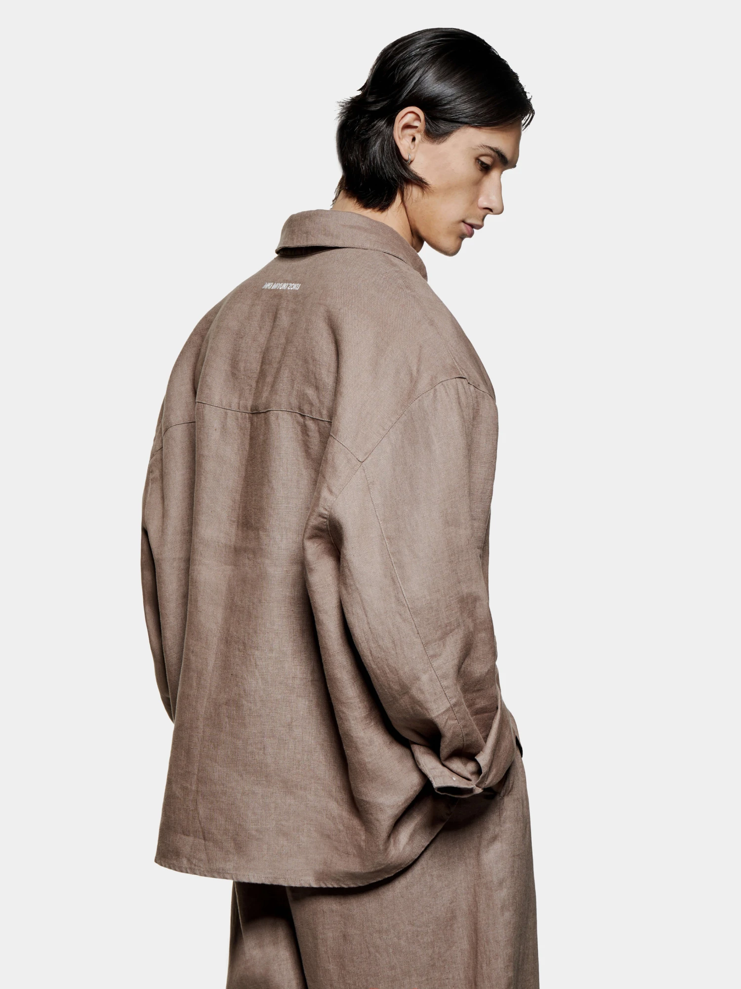 Рубашка MKI MIYUKI ZOKU Linen Box Dress Mushroom