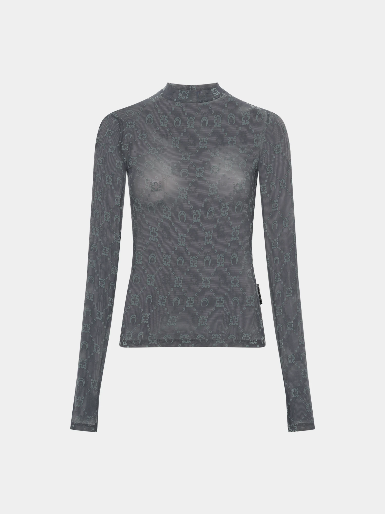 Женский лонгслив Marine Serre Recycled Mesh Second Skin Stone Grey