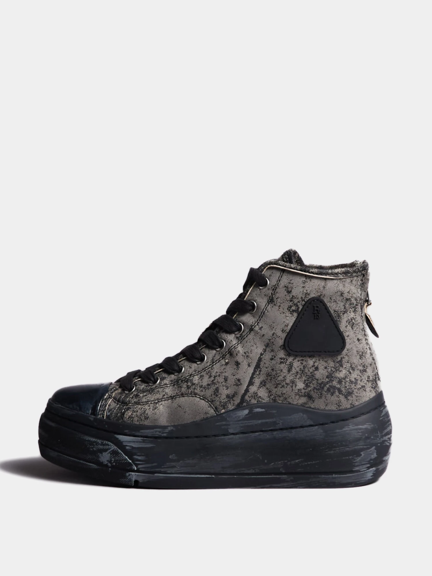 Женские кеды R13 Kurt High Top Distressed Black
