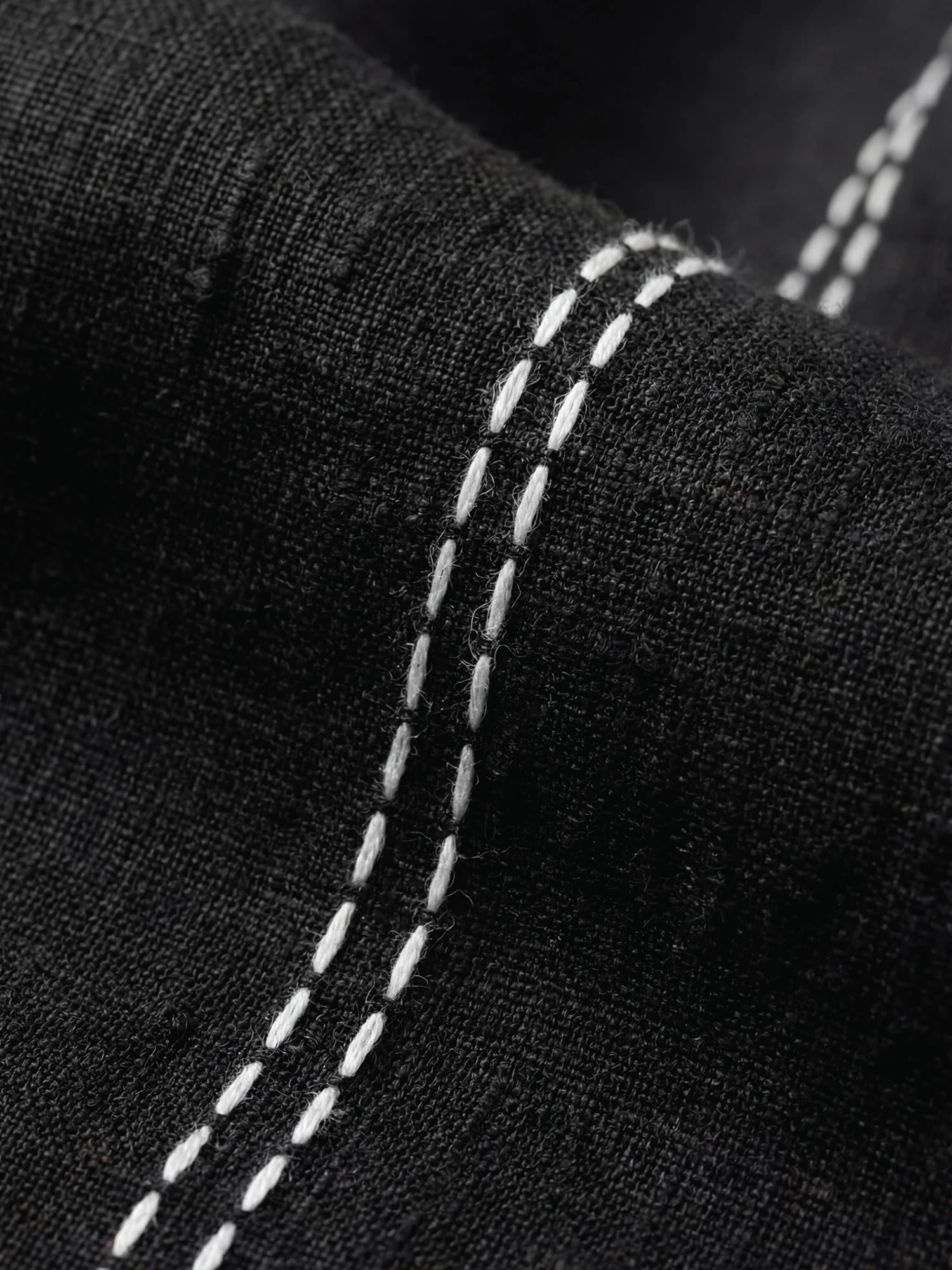 Брюки lorenz Hand Embroidered Linen Black