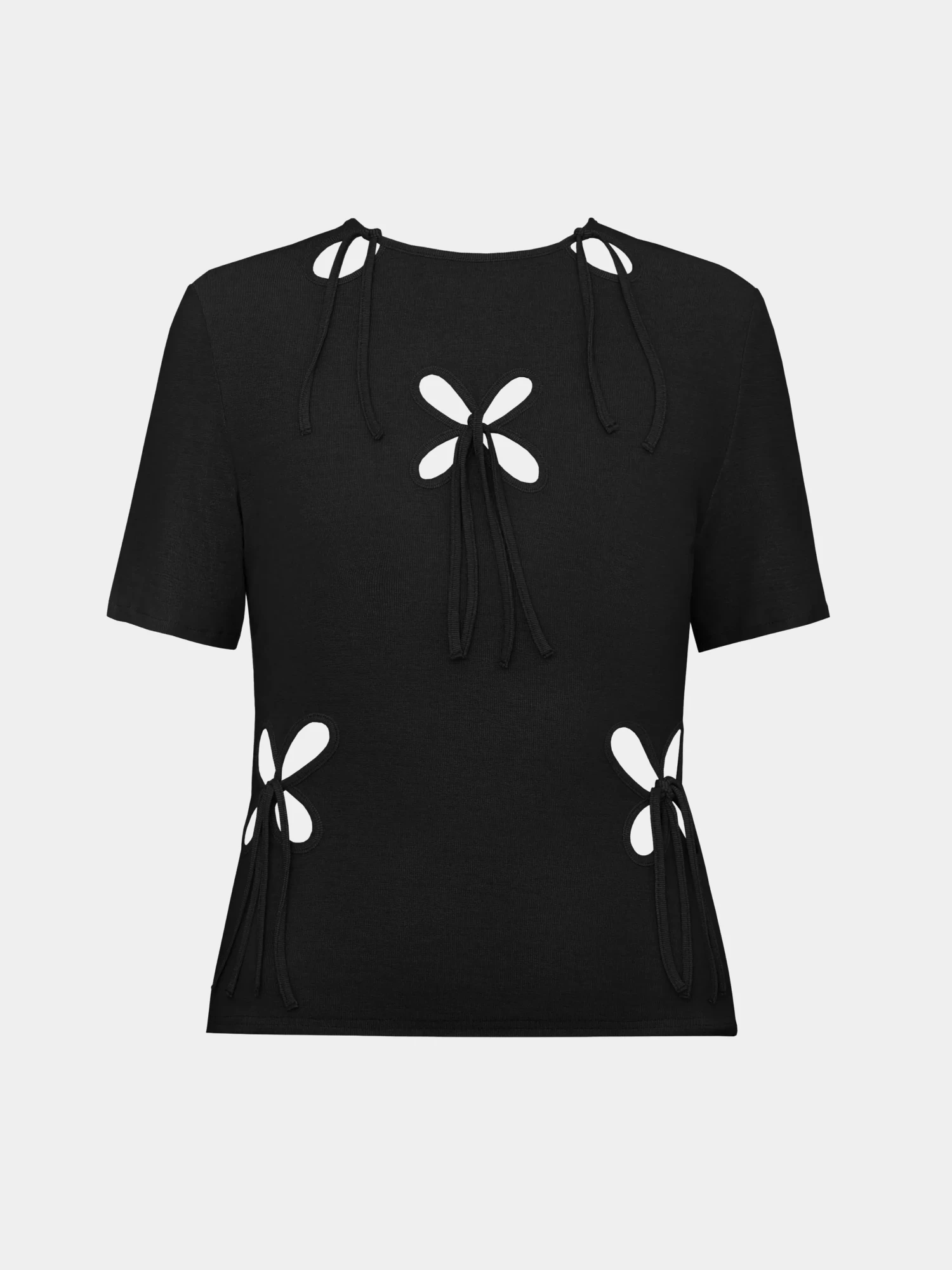 Женская футболка J.KIM Petal Fitted Black