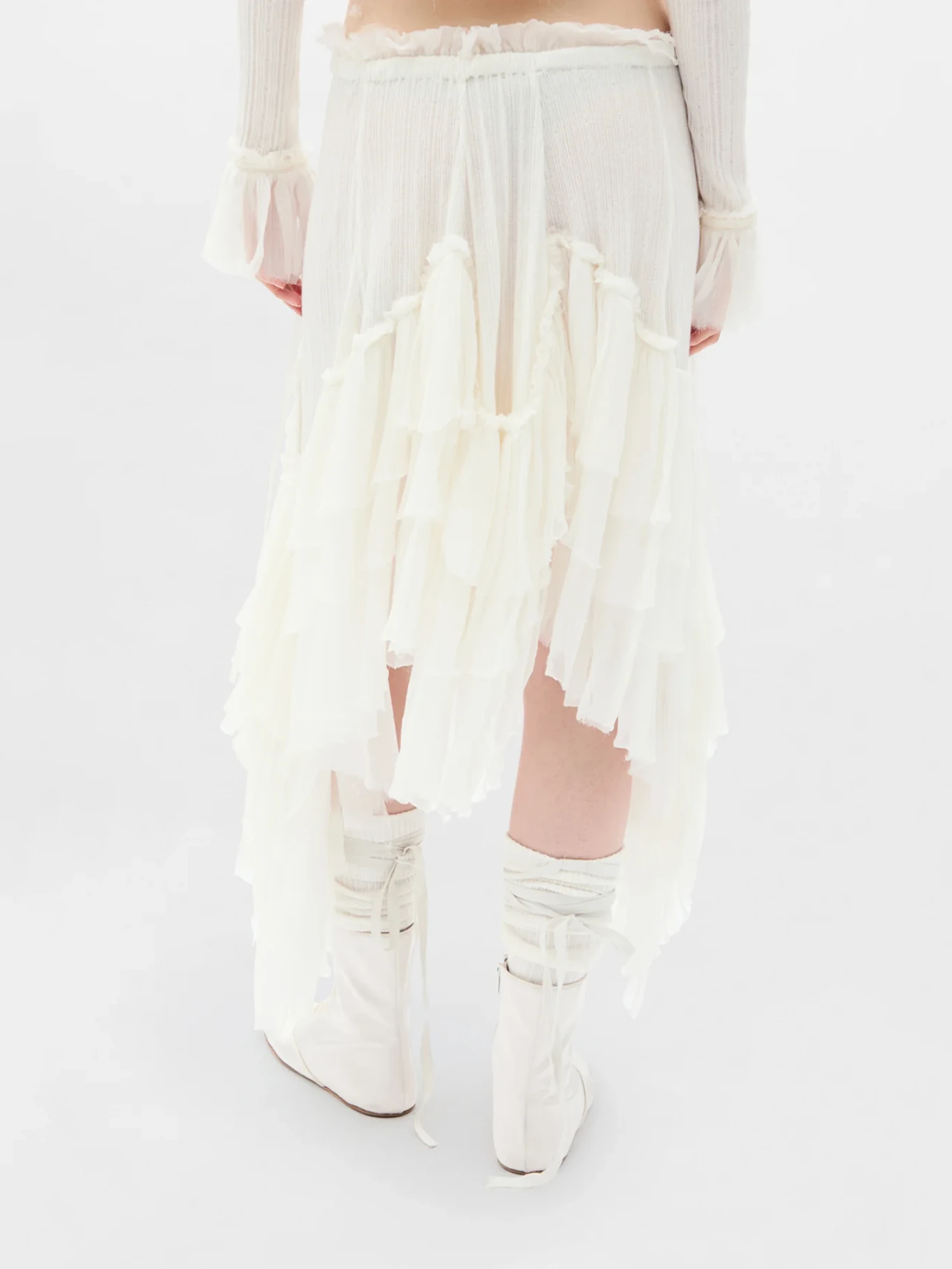 Женская юбка Ann Demeulemeester Bete Midi Natural White