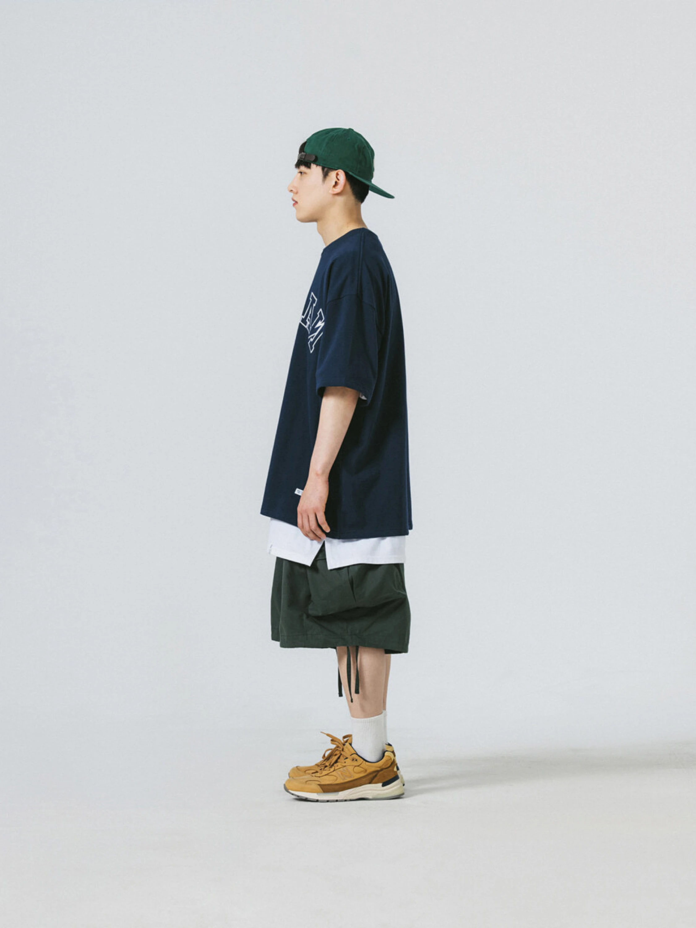 Футболка ANGLAN Applique Logo Half Tee Navy