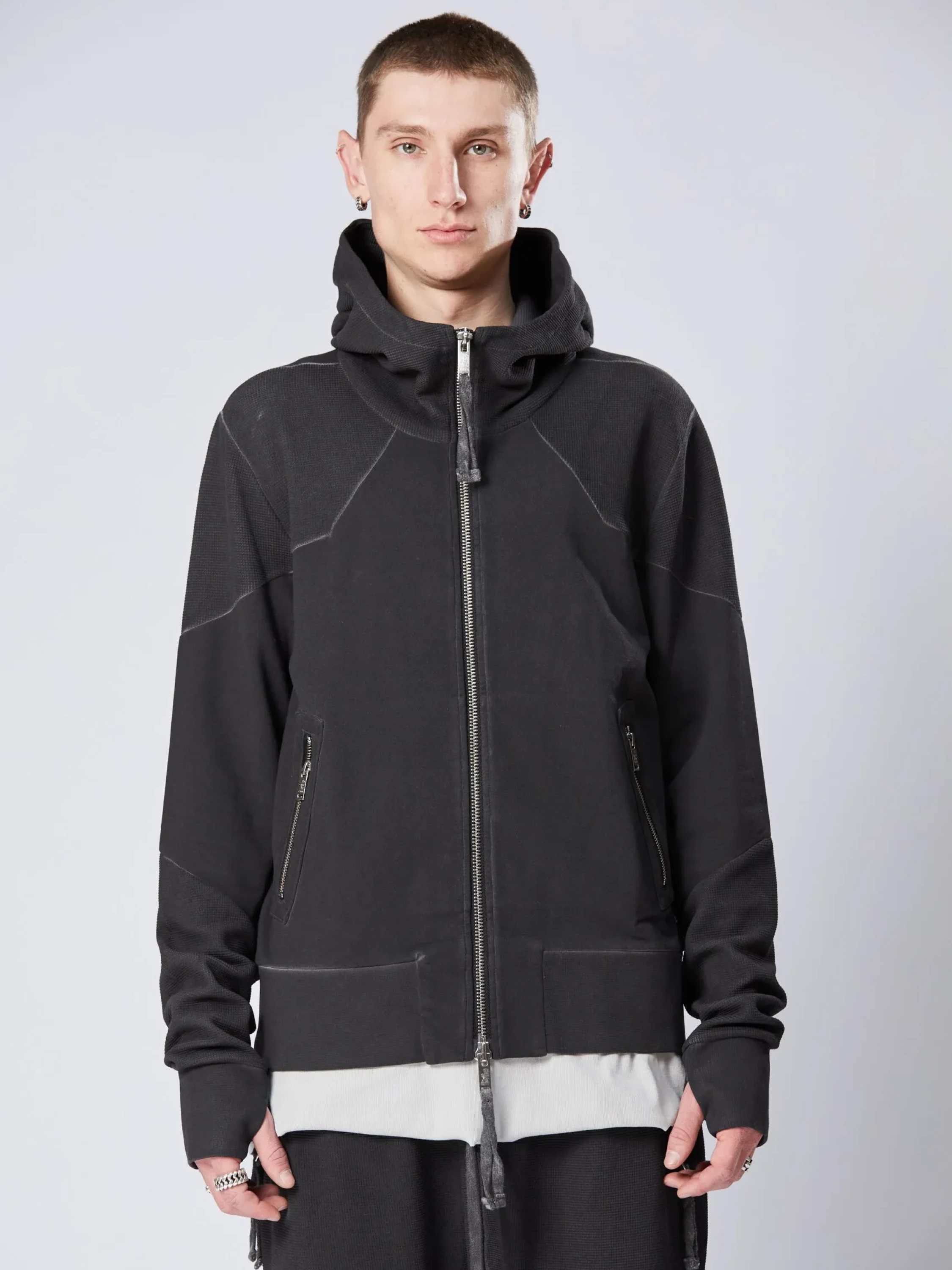 Толстовка на молнии thom/krom M SJ 632 Black Oil