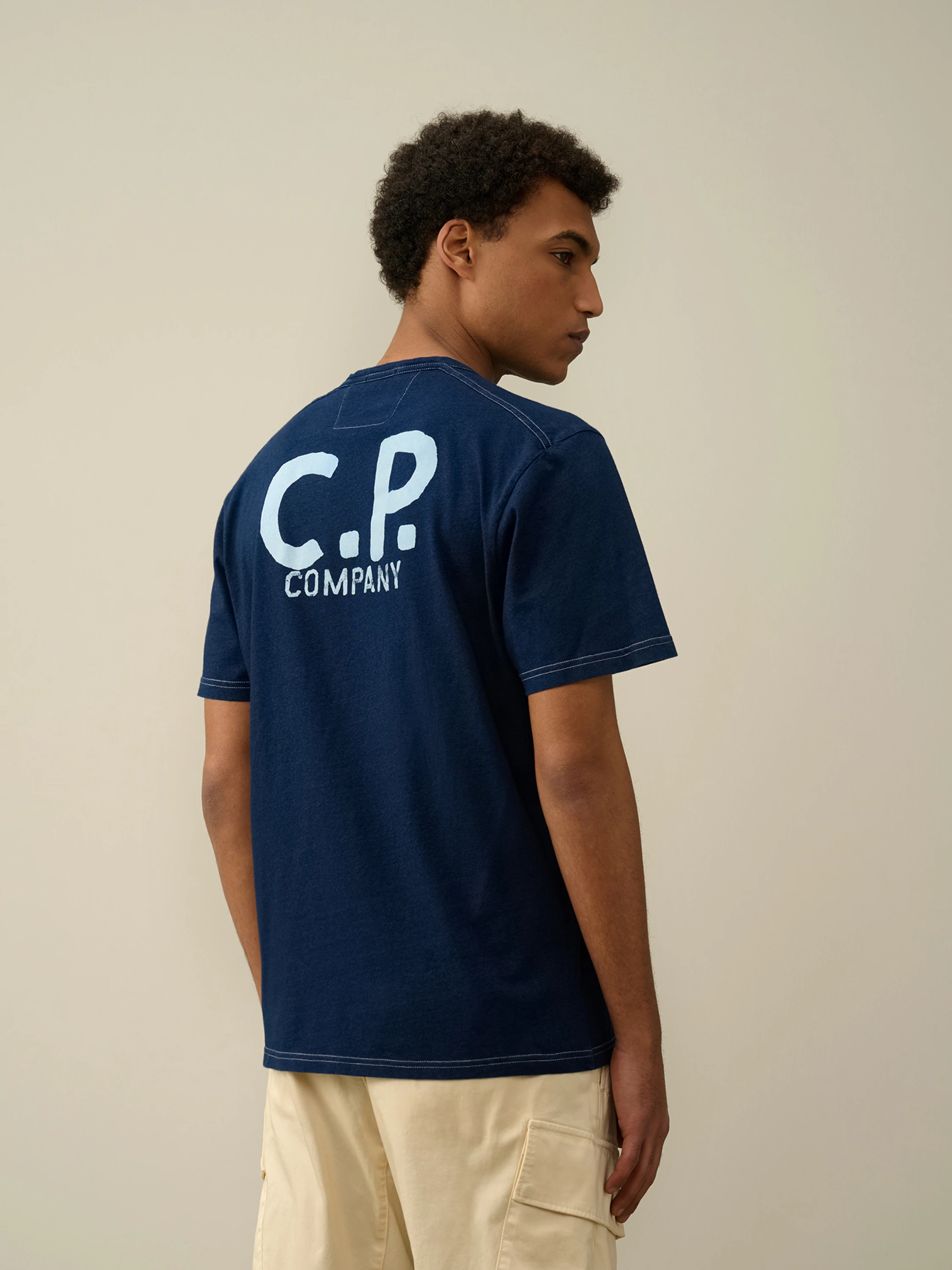 Футболка C.P. Company Indigo Jersey T-Shirt Stone Bleach