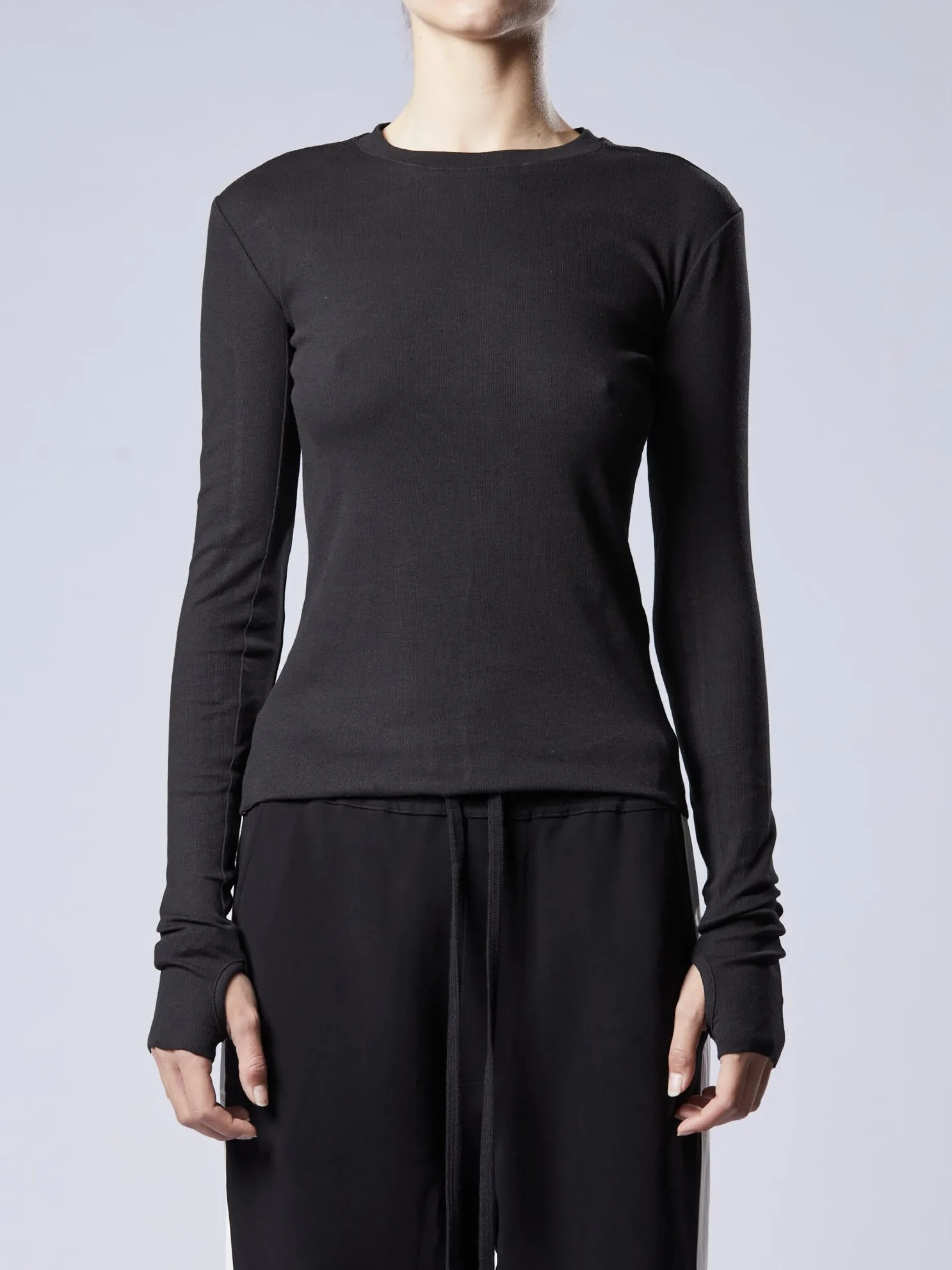 Женский лонгслив thom/krom W TS 518 Black