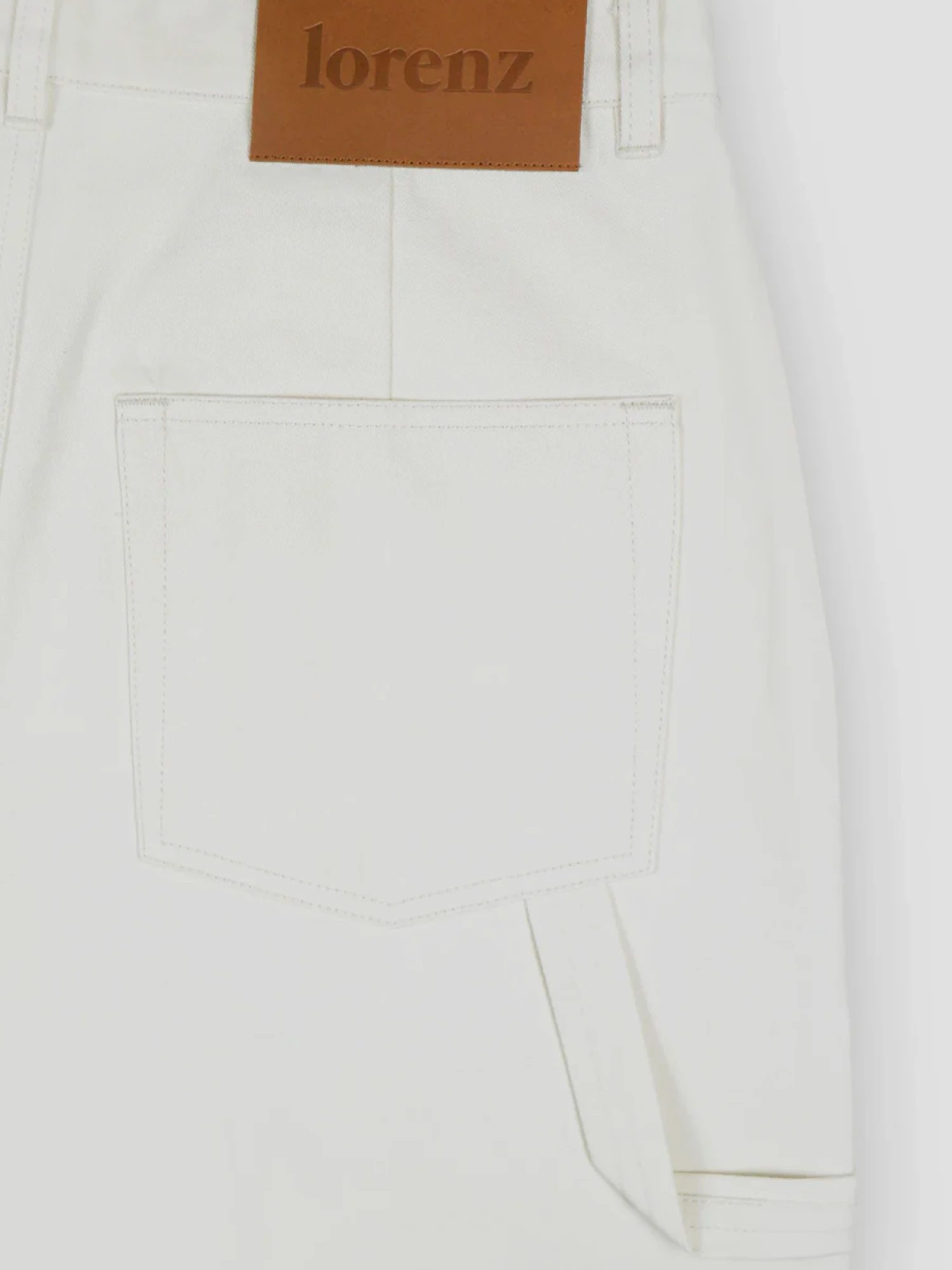 Брюки lorenz Uniform Pleated Wide Leg Pant Ecru