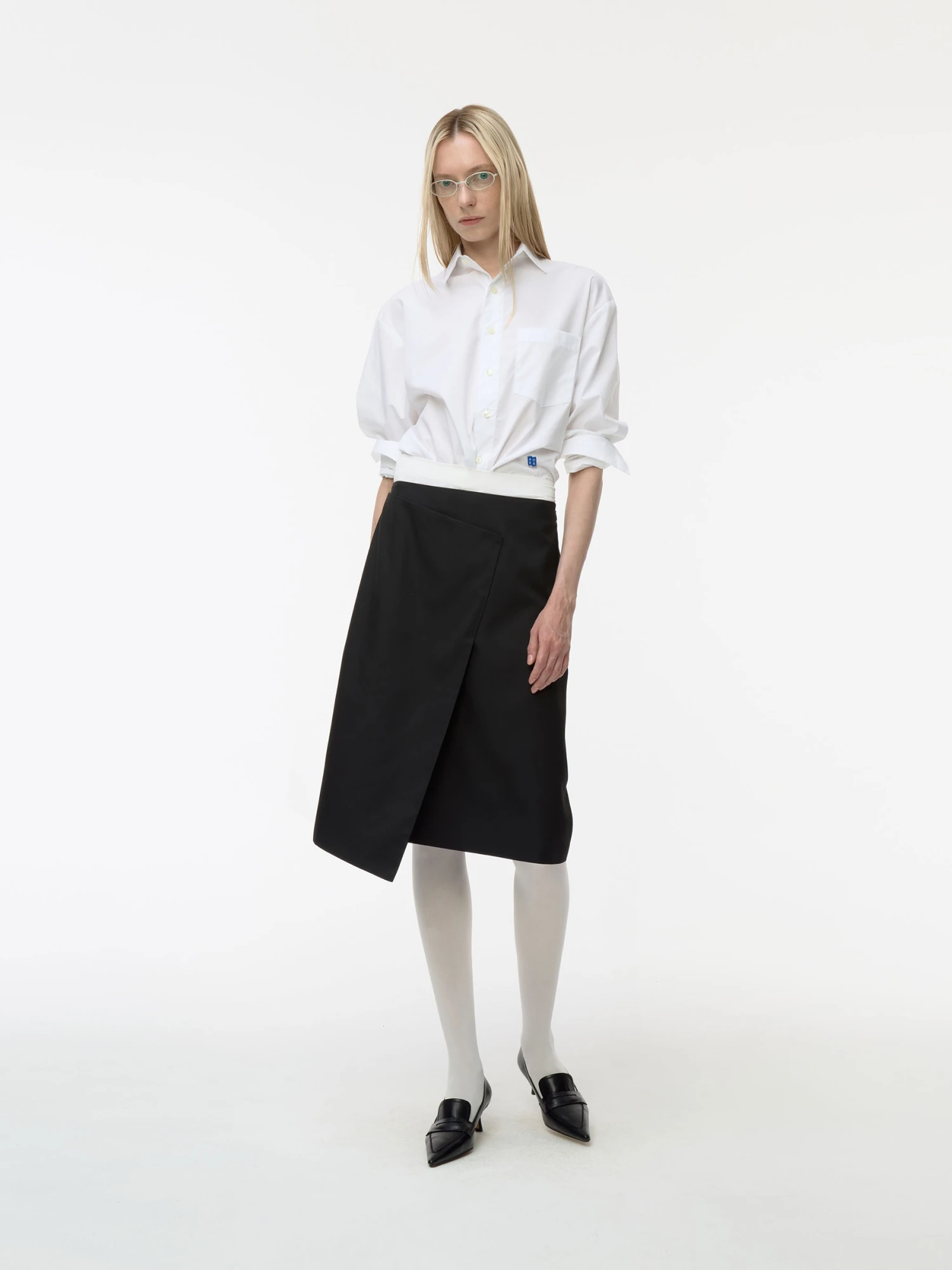 Рубашка ADERERROR Sig BL Tag Shirt 01 White