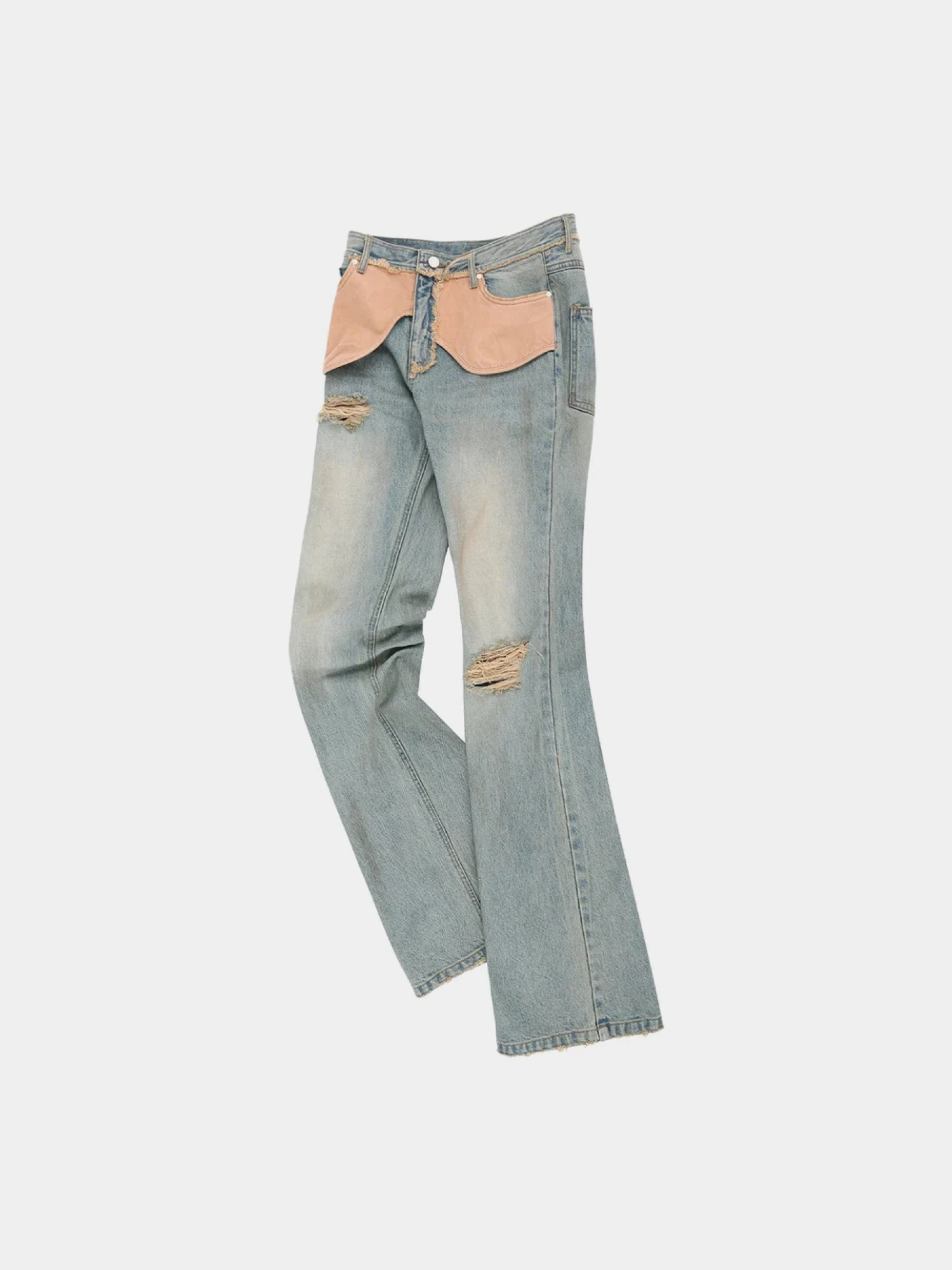 Женские Джинсы Andersson Bell Deconstructed Dirty Wash Bootcut Blue