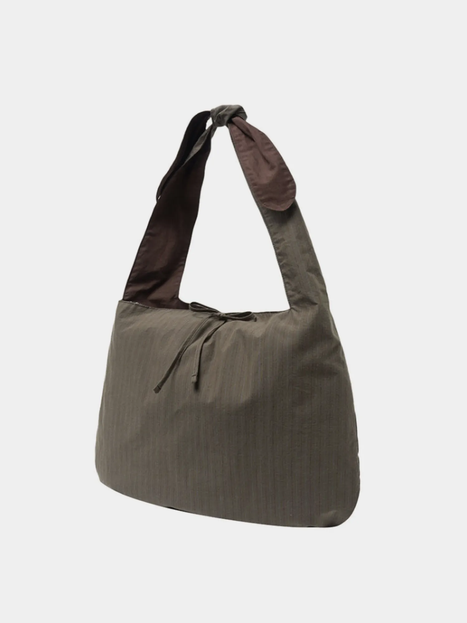 Сумка AMOMENTO Stripe Large Shoulder Brown