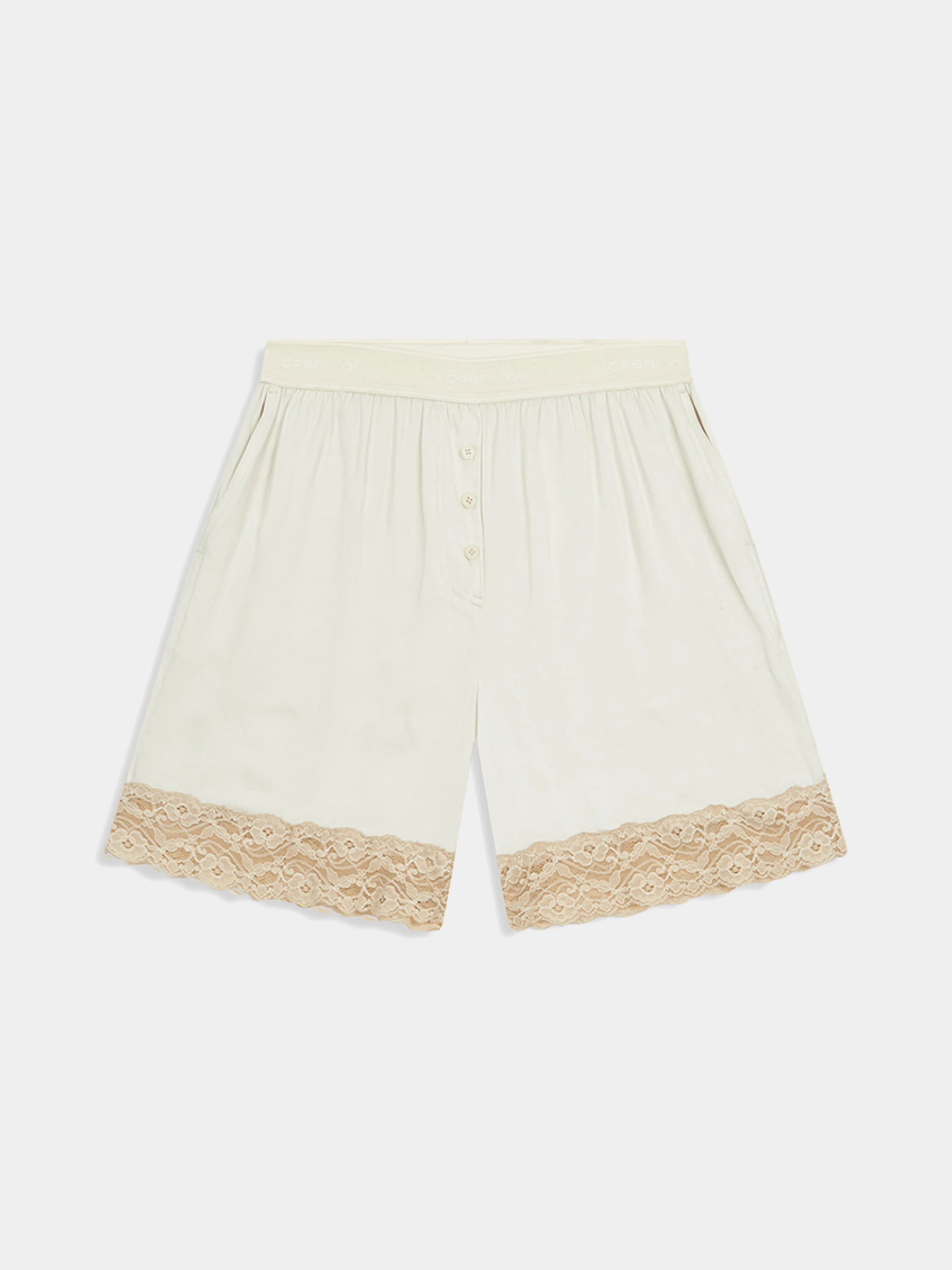 Женские шорты OPEN YY Lace Trim Lounge Light Beige