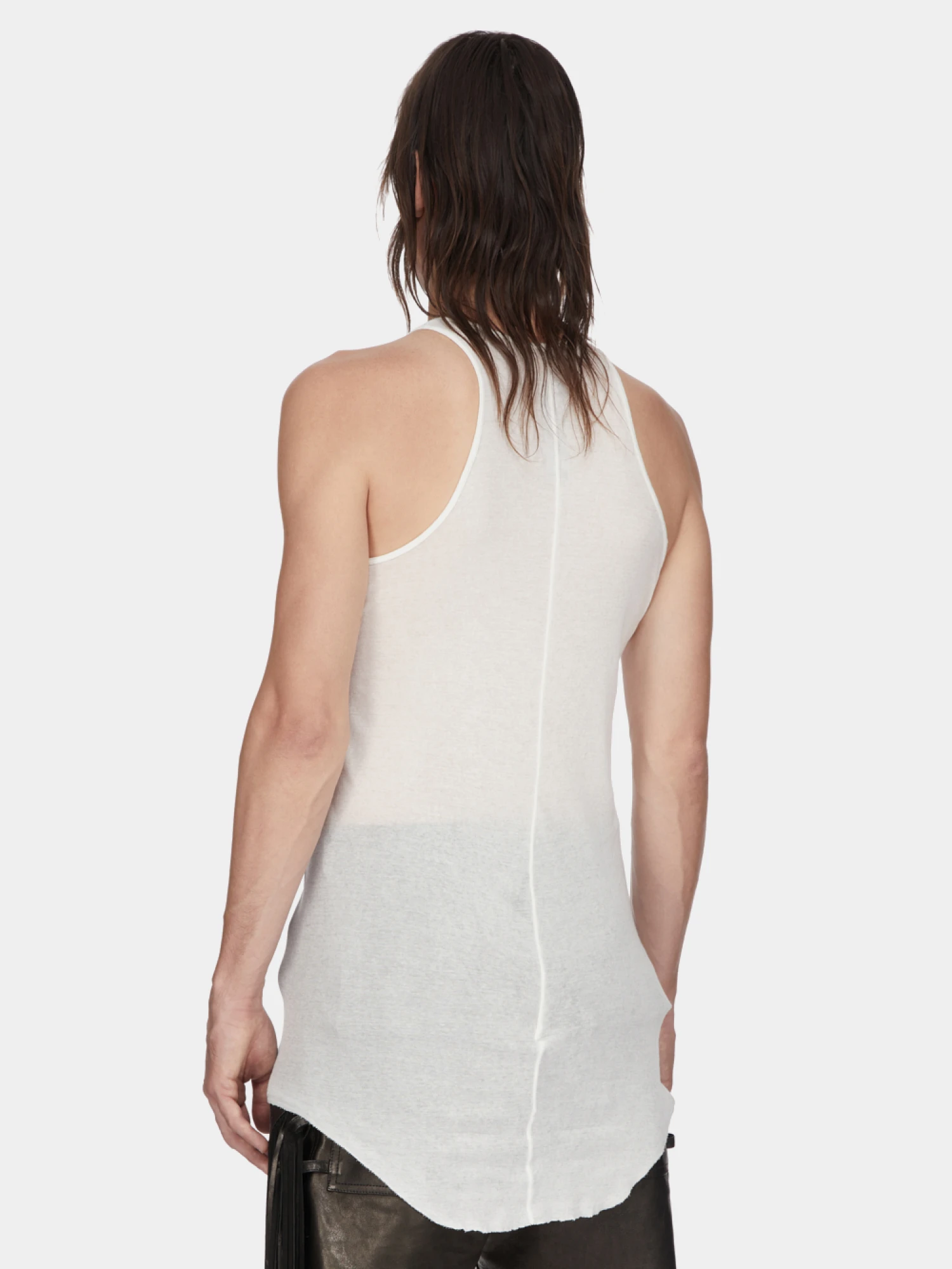 Майка Rick Owens Basic Rib Tank Milk