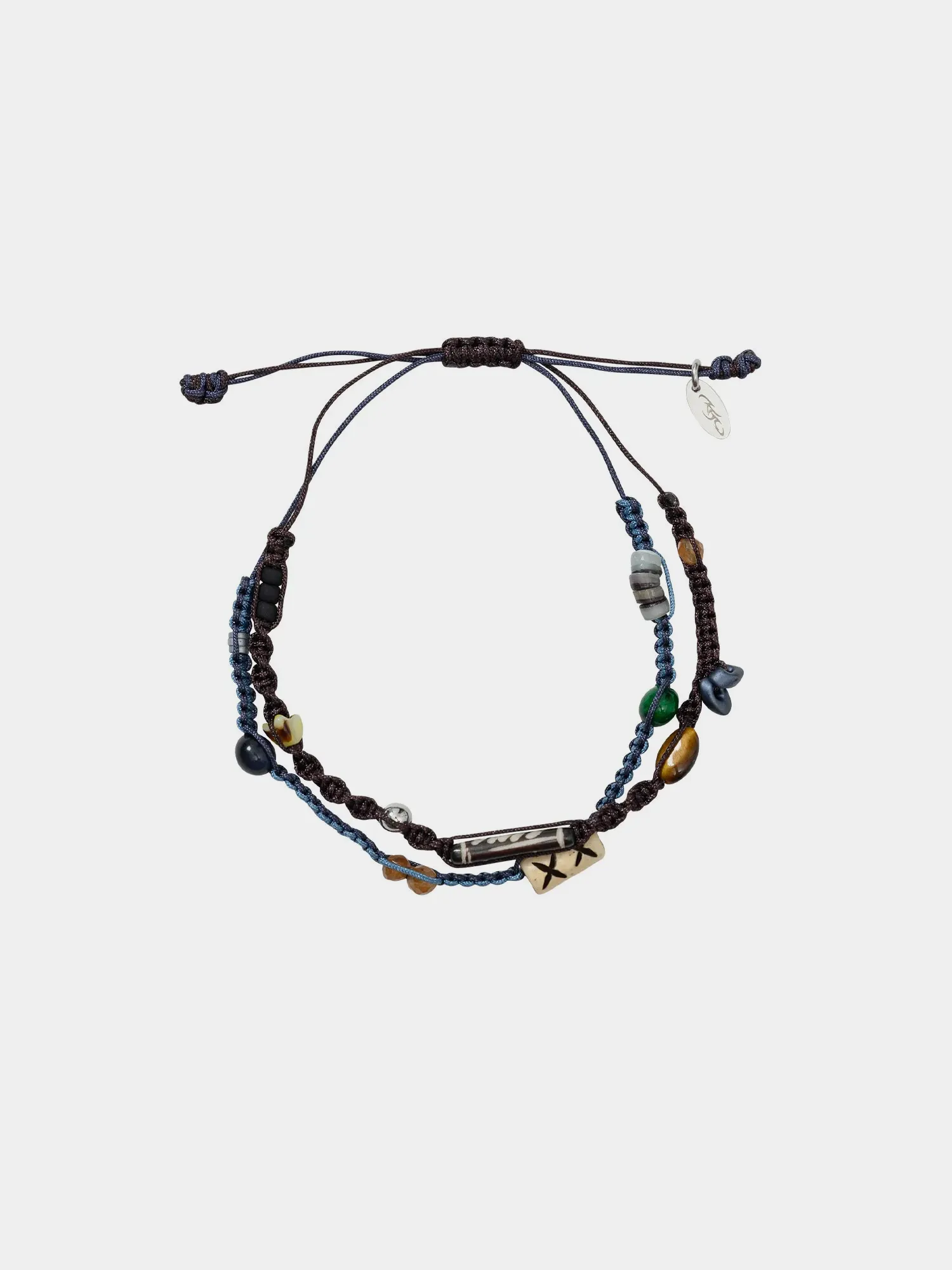 Браслет AJOBYAJO Wabisabi Knot Layered Blue