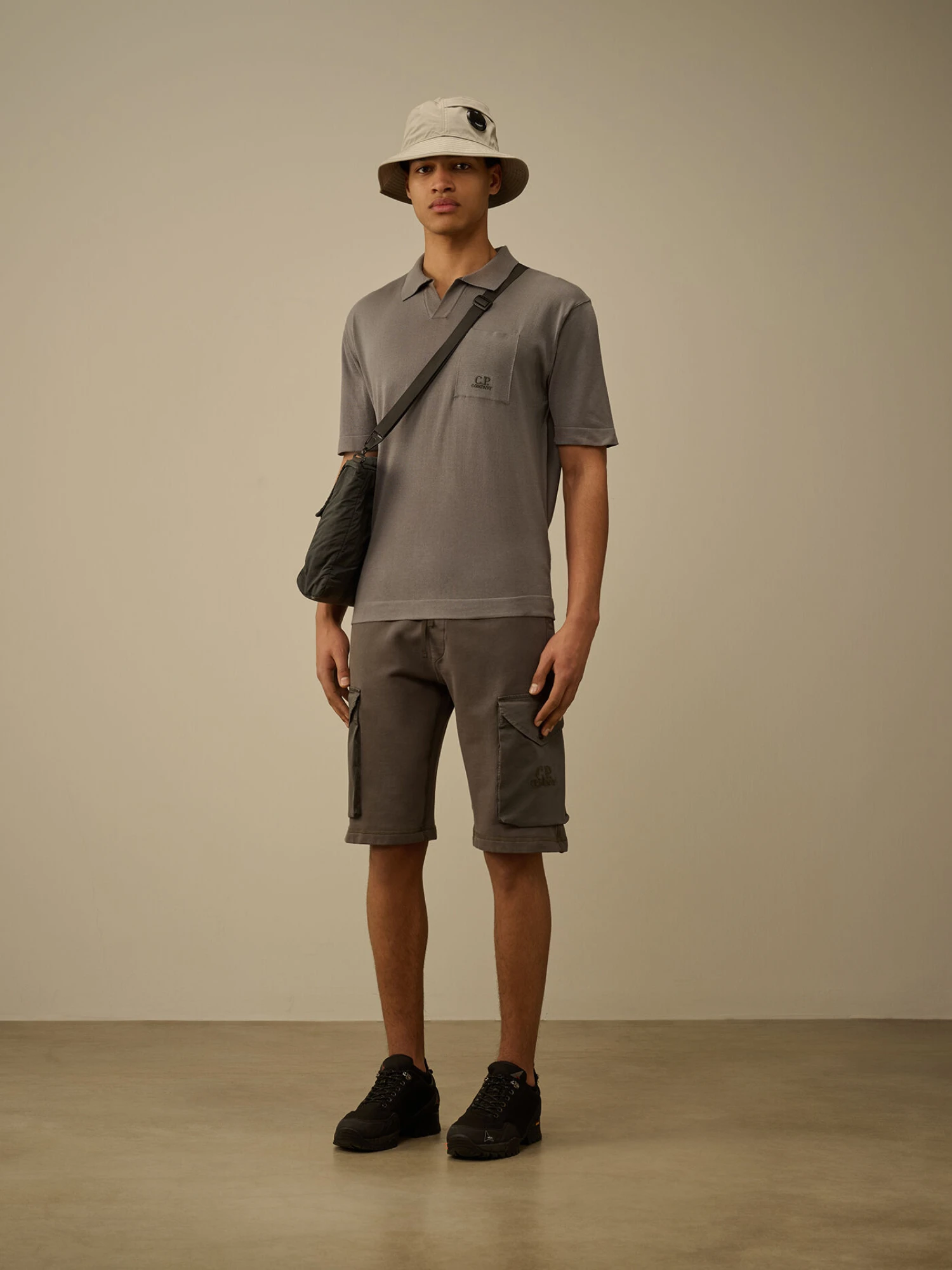 Поло C.P. Company Lisle Thread Knit Smoked Pearl Grey