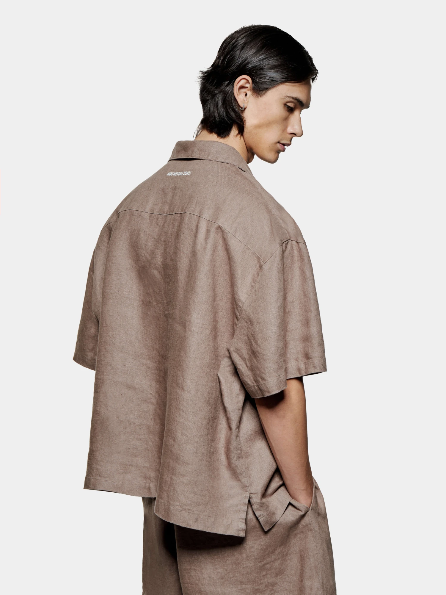 Рубашка MKI MIYUKI ZOKU Linen Vacation Mushroom