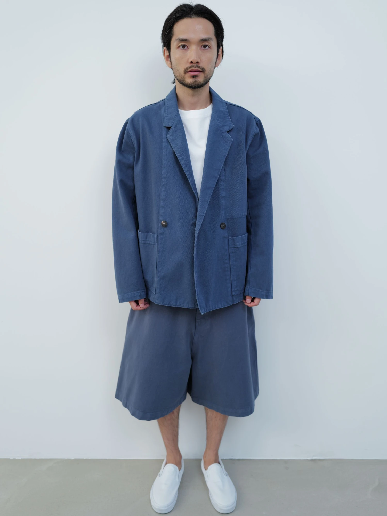 Пиджак LE17SEPTEMBRE Over Dyeing Double Blue