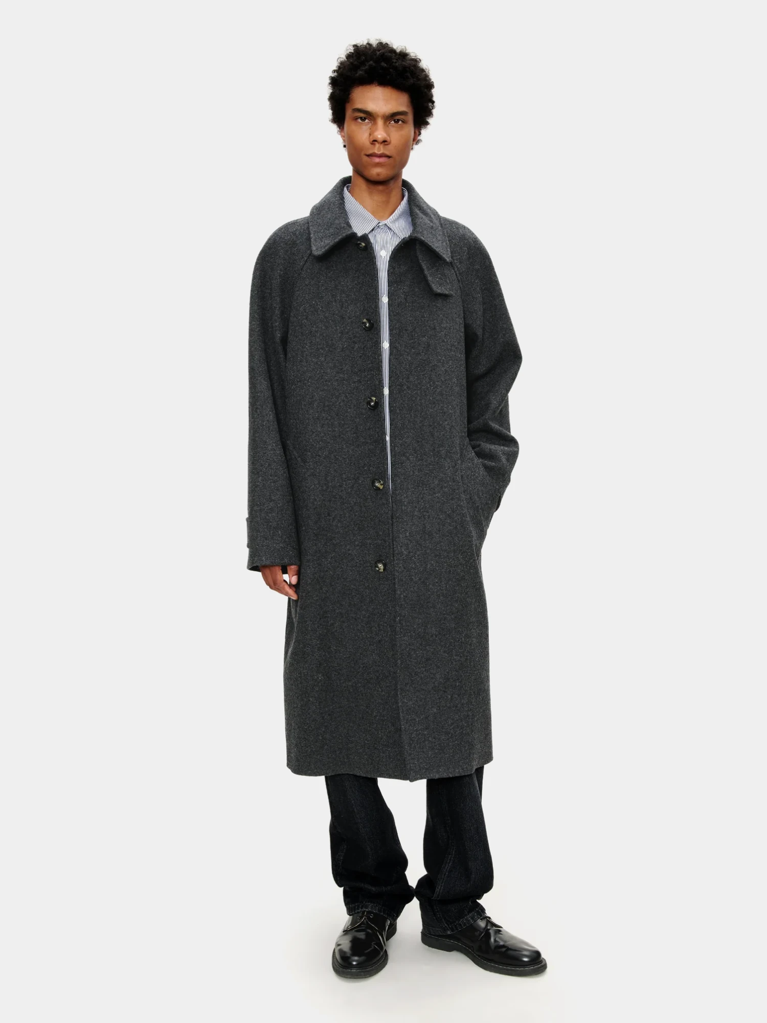 Пальто A.P.C. Solid-Colour With Raglan Sleeves Anthracite