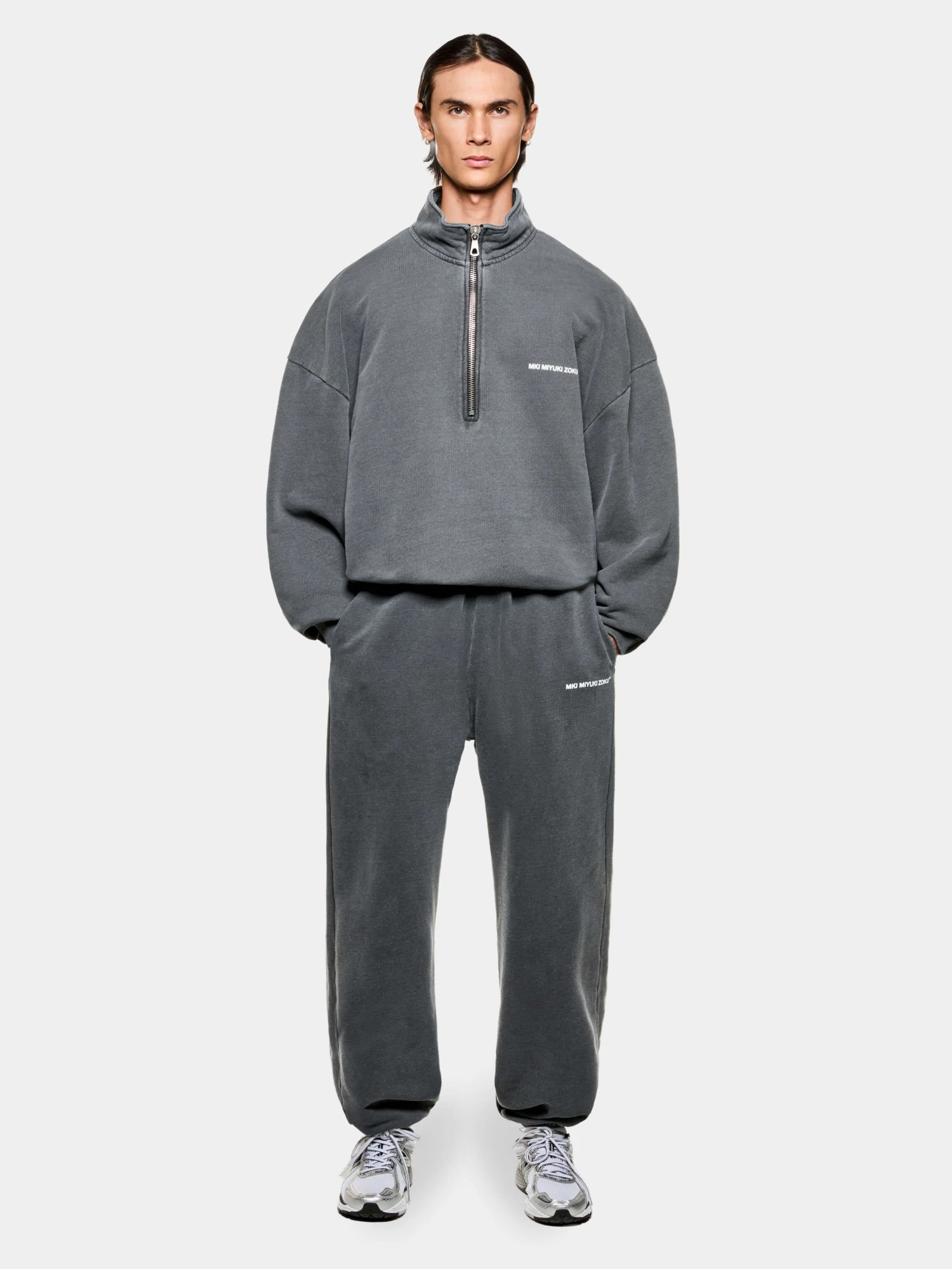Халф-зип MKI MIYUKI ZOKU Uniform Quarter Zip Pigment Black