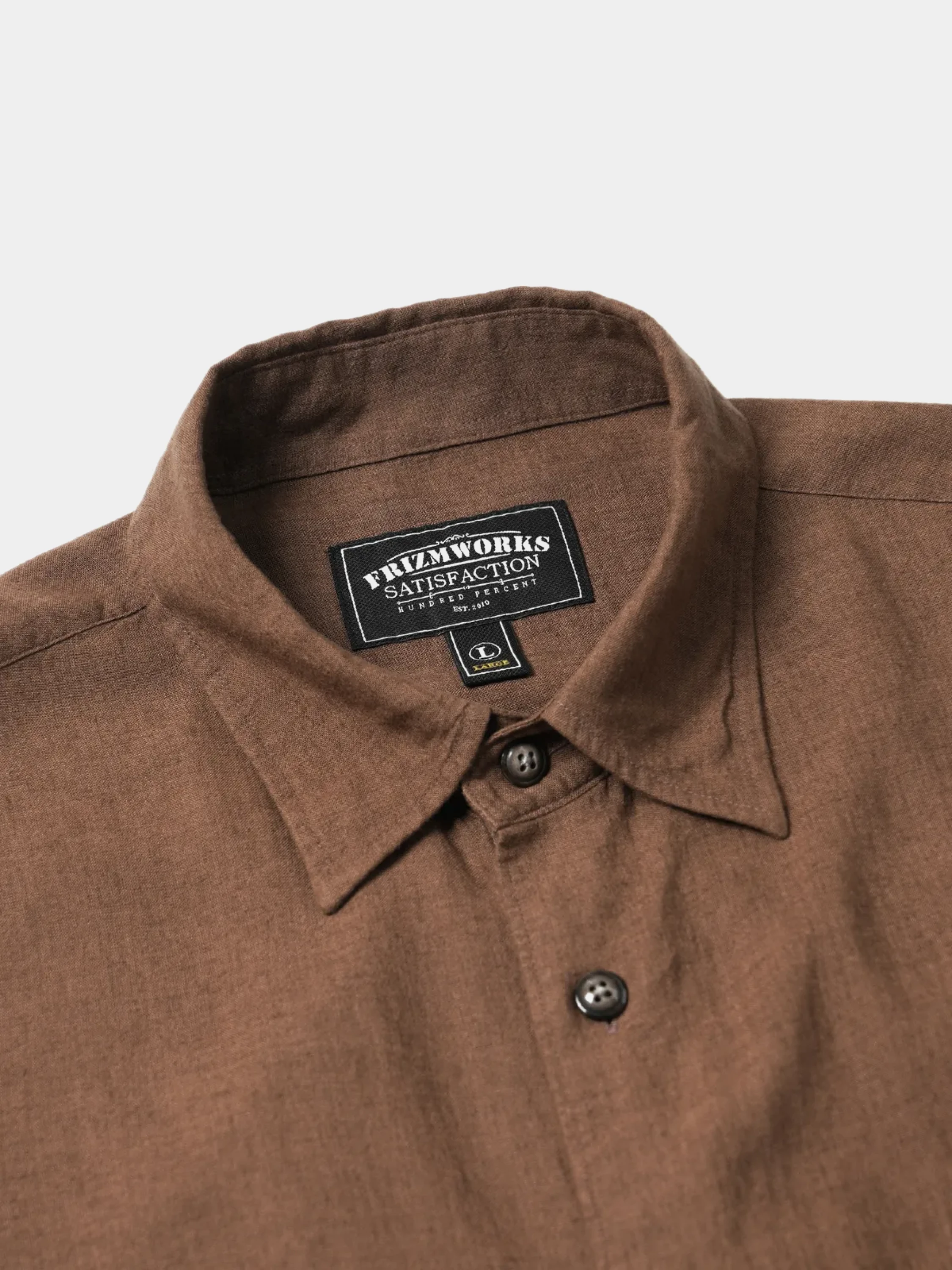 Рубашка FrizmWORKS Silky Linen Relaxed Shirt Brown