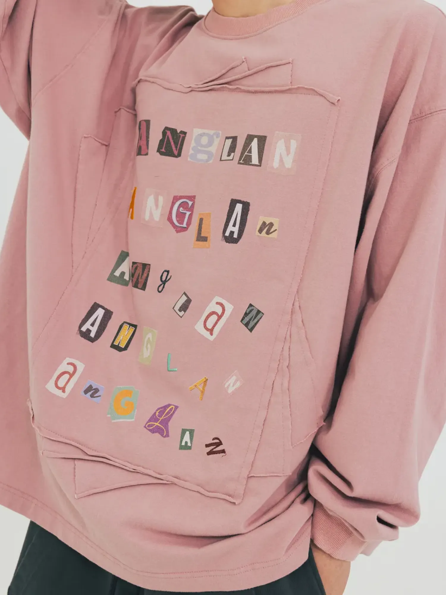 Лонгслив ANGLAN Library Collage Long Sleeve Pink