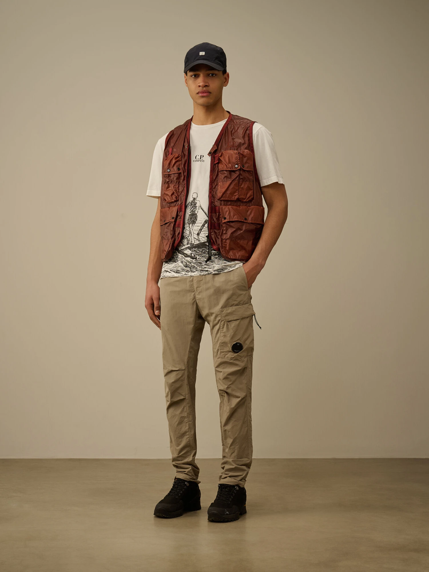 Футболка C.P. Company 24/1 Jersey Man In The Sea Gauze White