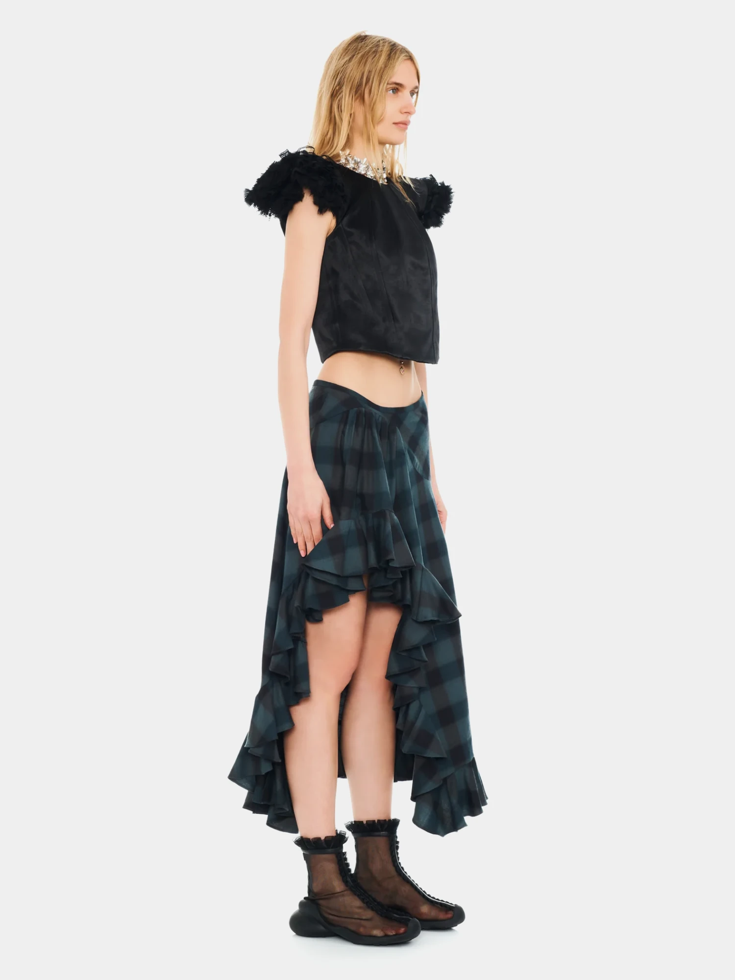 Женская юбка Collina Strada Sea Pine Plaid Florist Navy