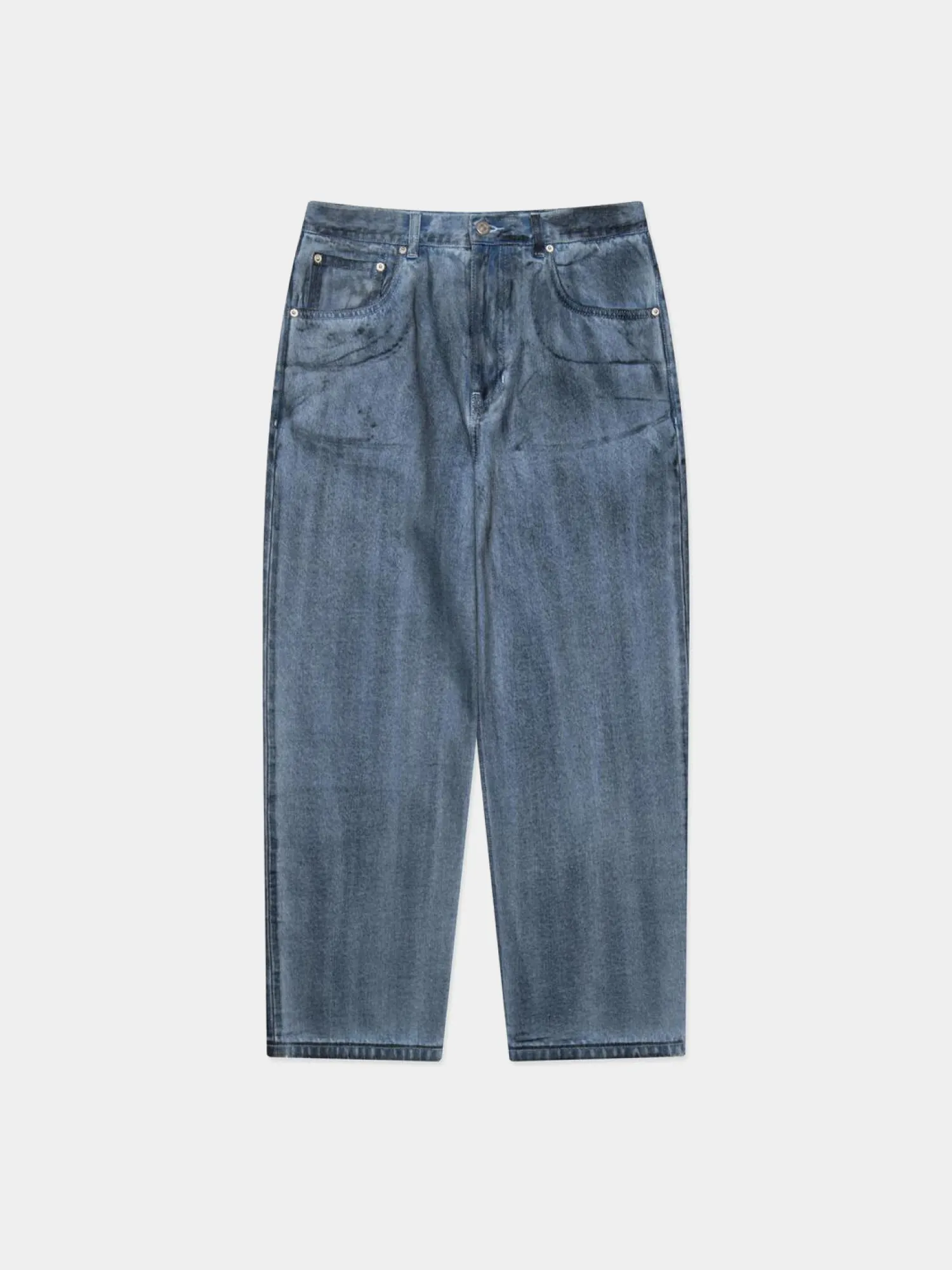 Джинсы LMC Dirty Washed Wide Denim Pants Light Blue