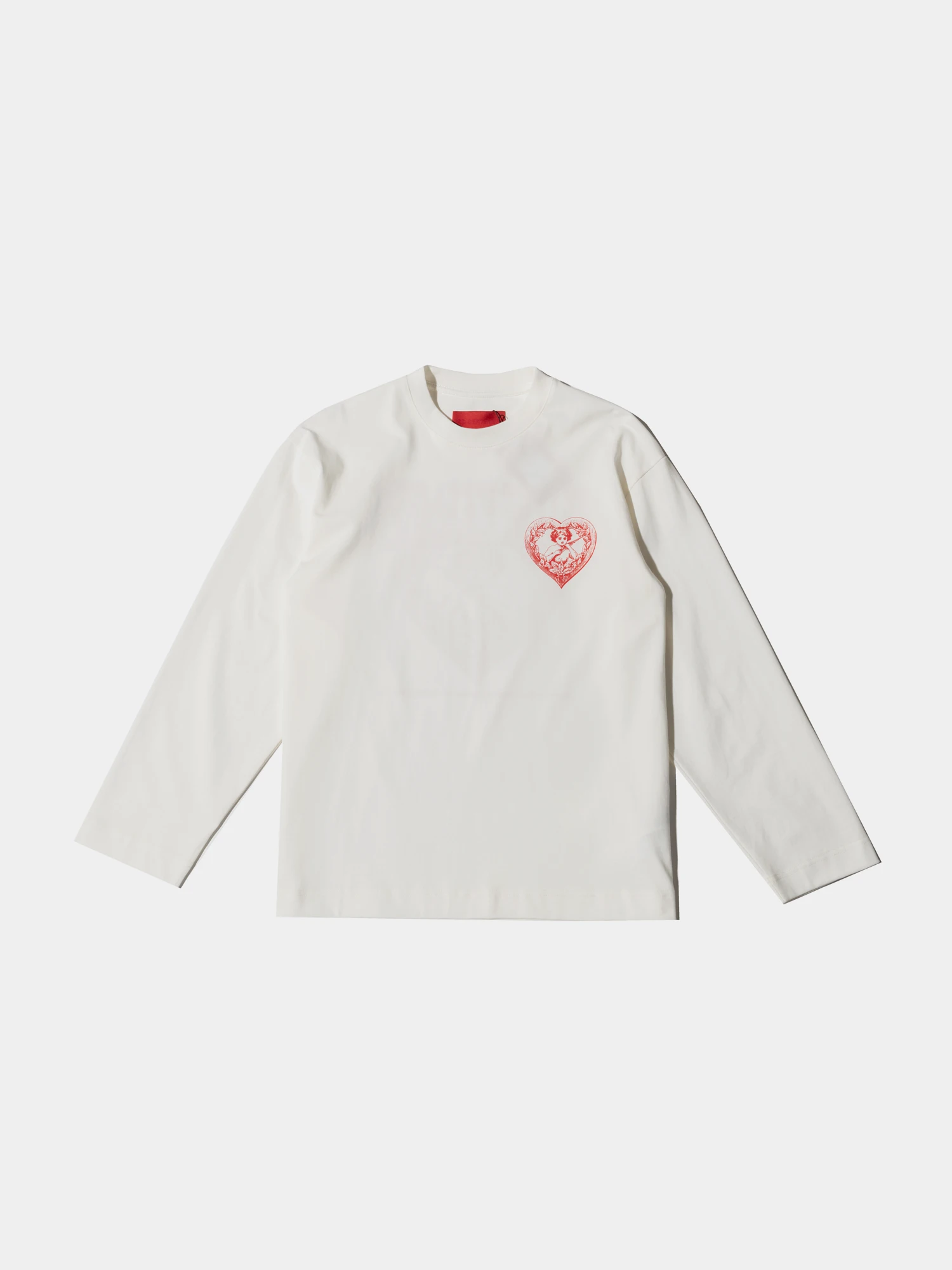 Лонгслив Red September Red Heart White