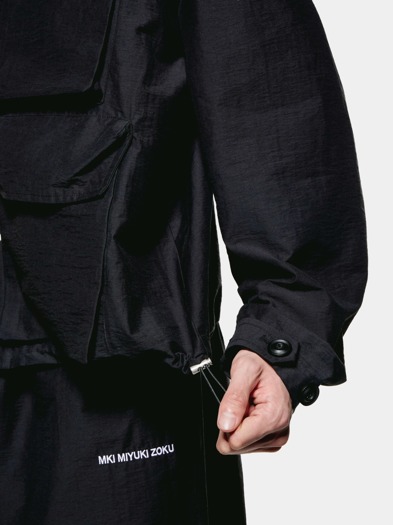 Ветровка MKI MIYUKI ZOKU Washed Cotton Nylon Box Black