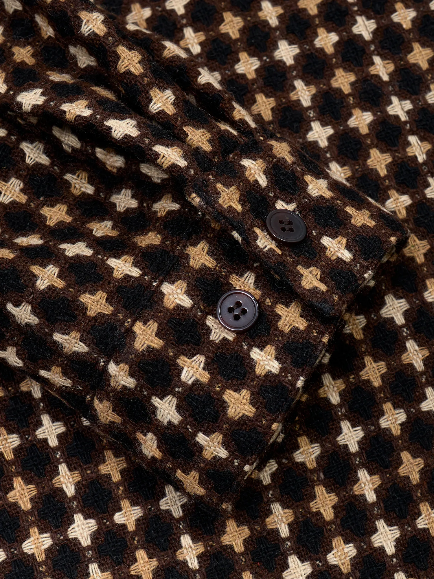 Рубашка EPINGLER Pocket Box Jacquard Brown