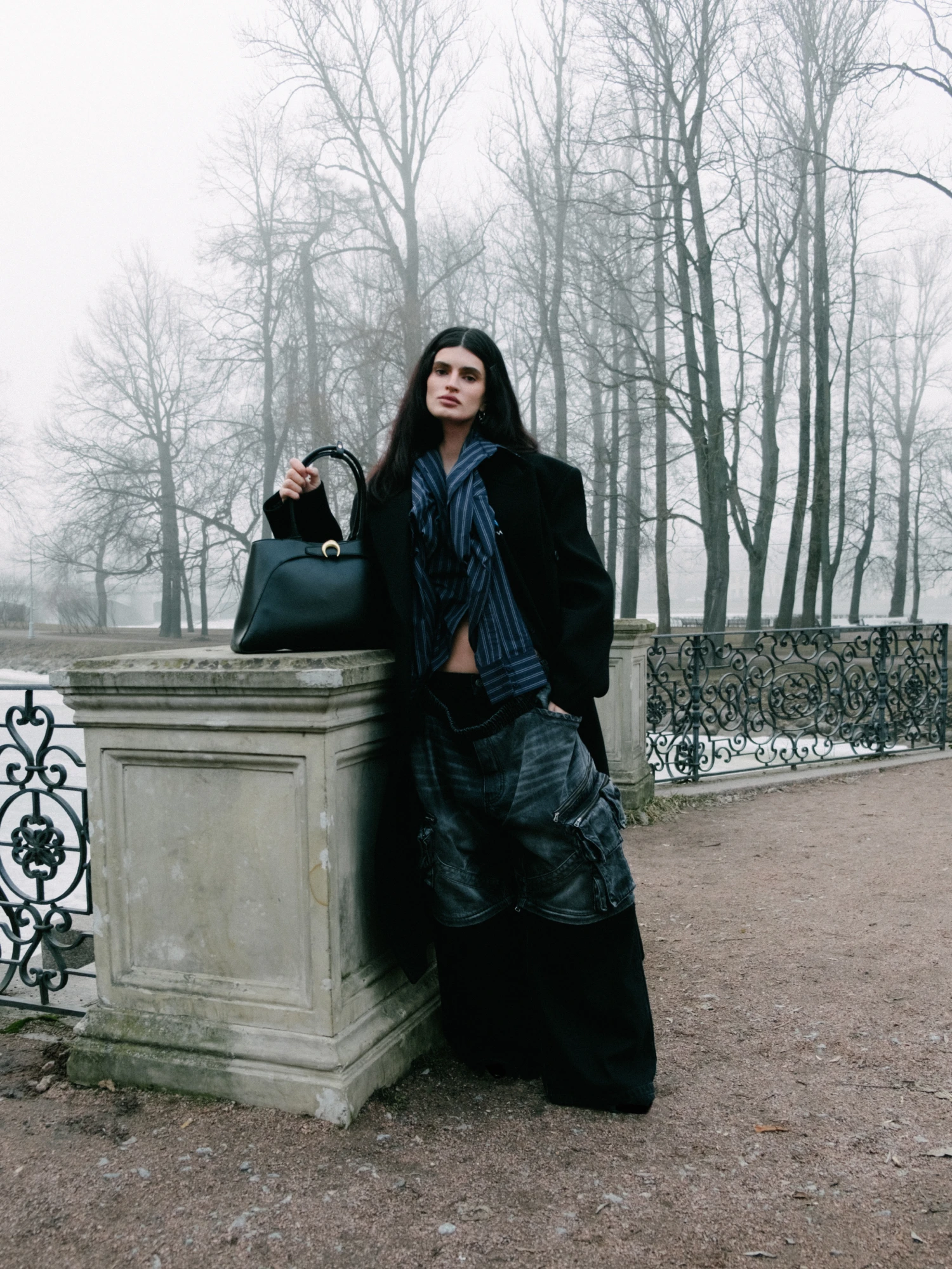 Cумка Marine Serre Smooth Leather Aurora Black