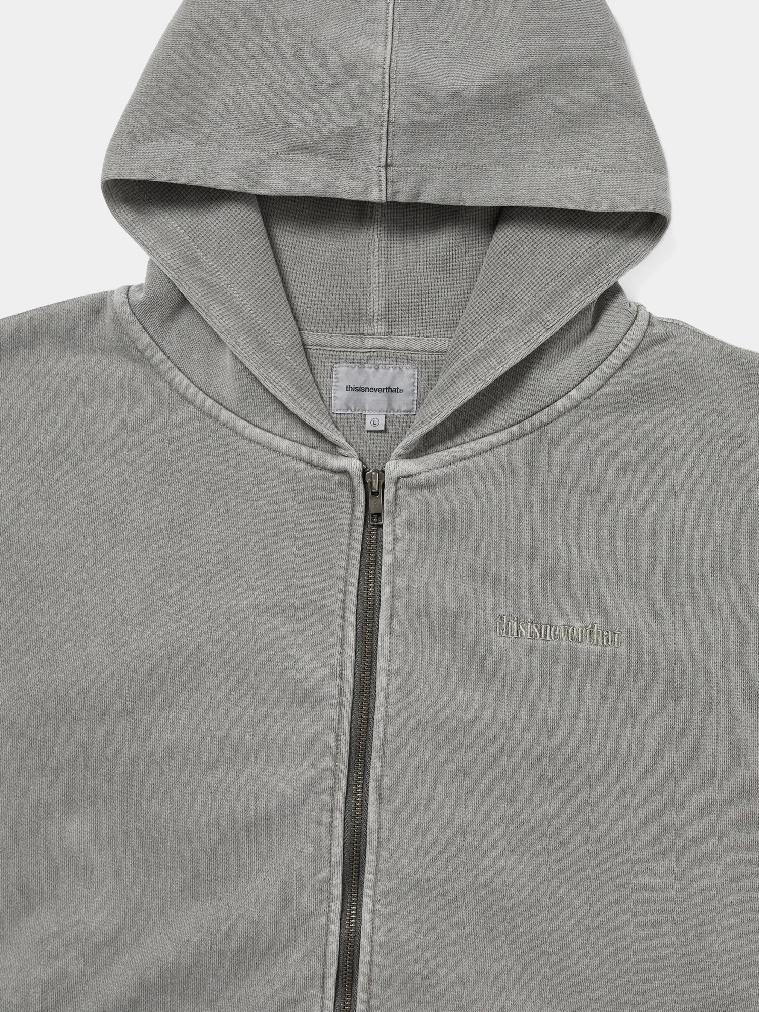Зип-худи thisisneverthat Waffle Lined Dark Grey