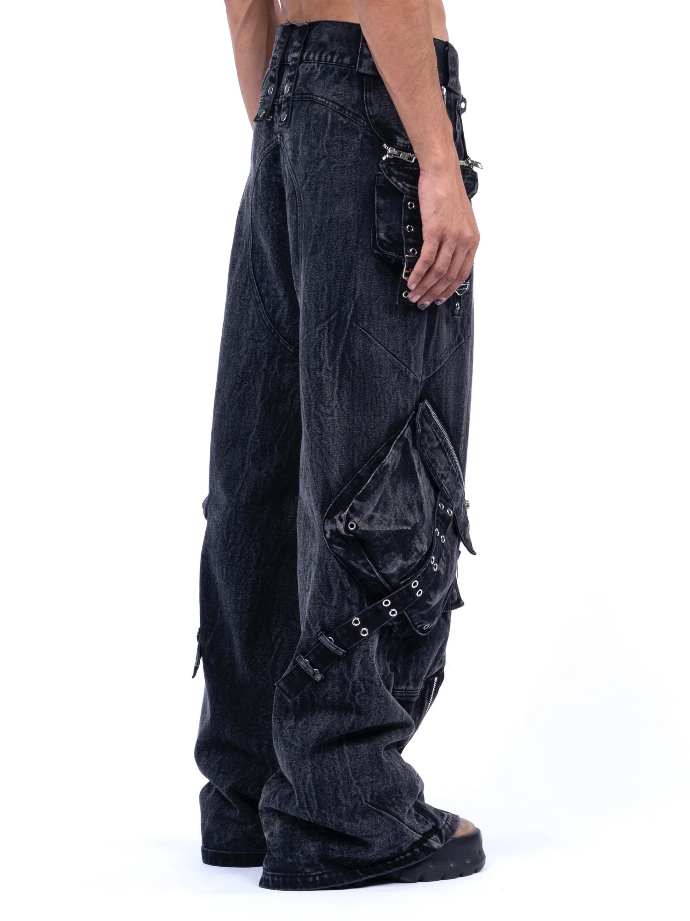 Джинсы NO/FAITH STUDIOS Cargo Denim Black