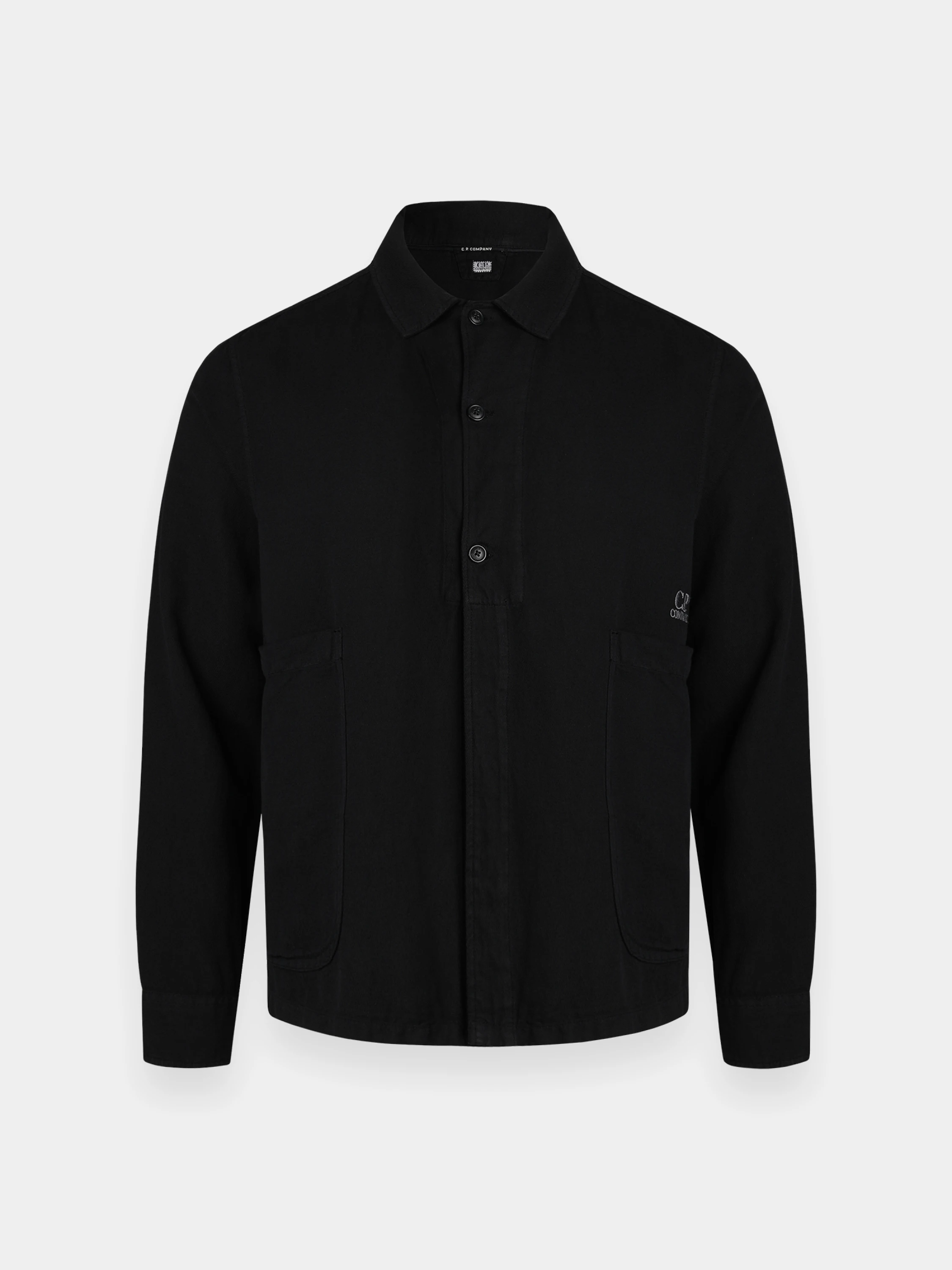 Рубашка C.P. Company Embroidered Logo Twill Black