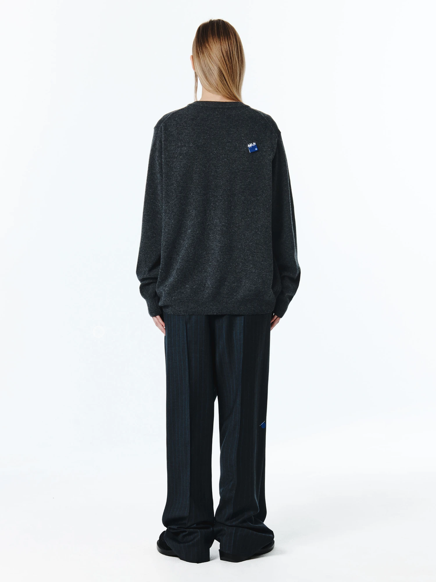 Кардиган ADERERROR Sig BL Tag Cardigan 02 Charcoal