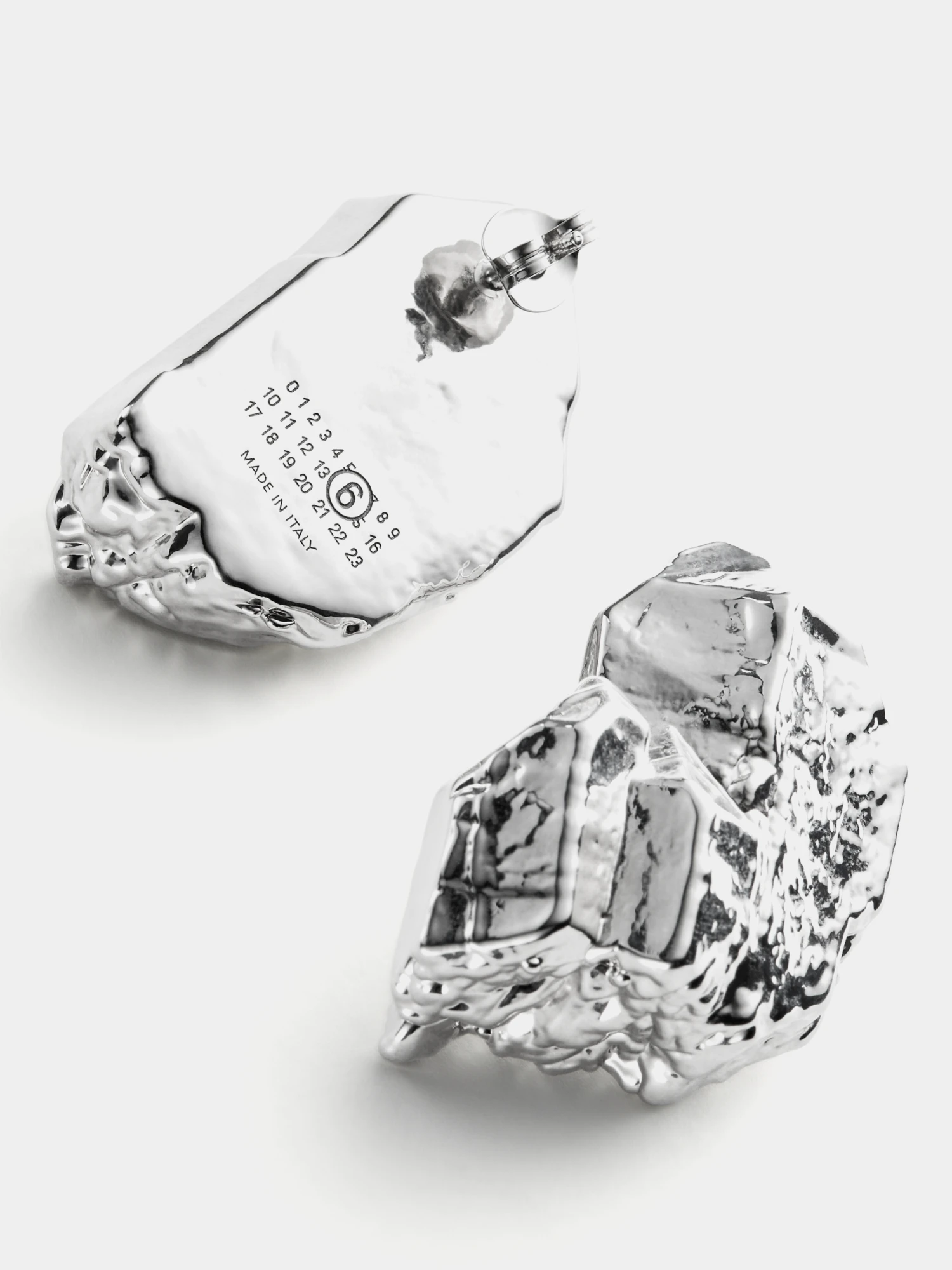 Серьги MM6 Maison Margiela Rock Hoop Earrings
